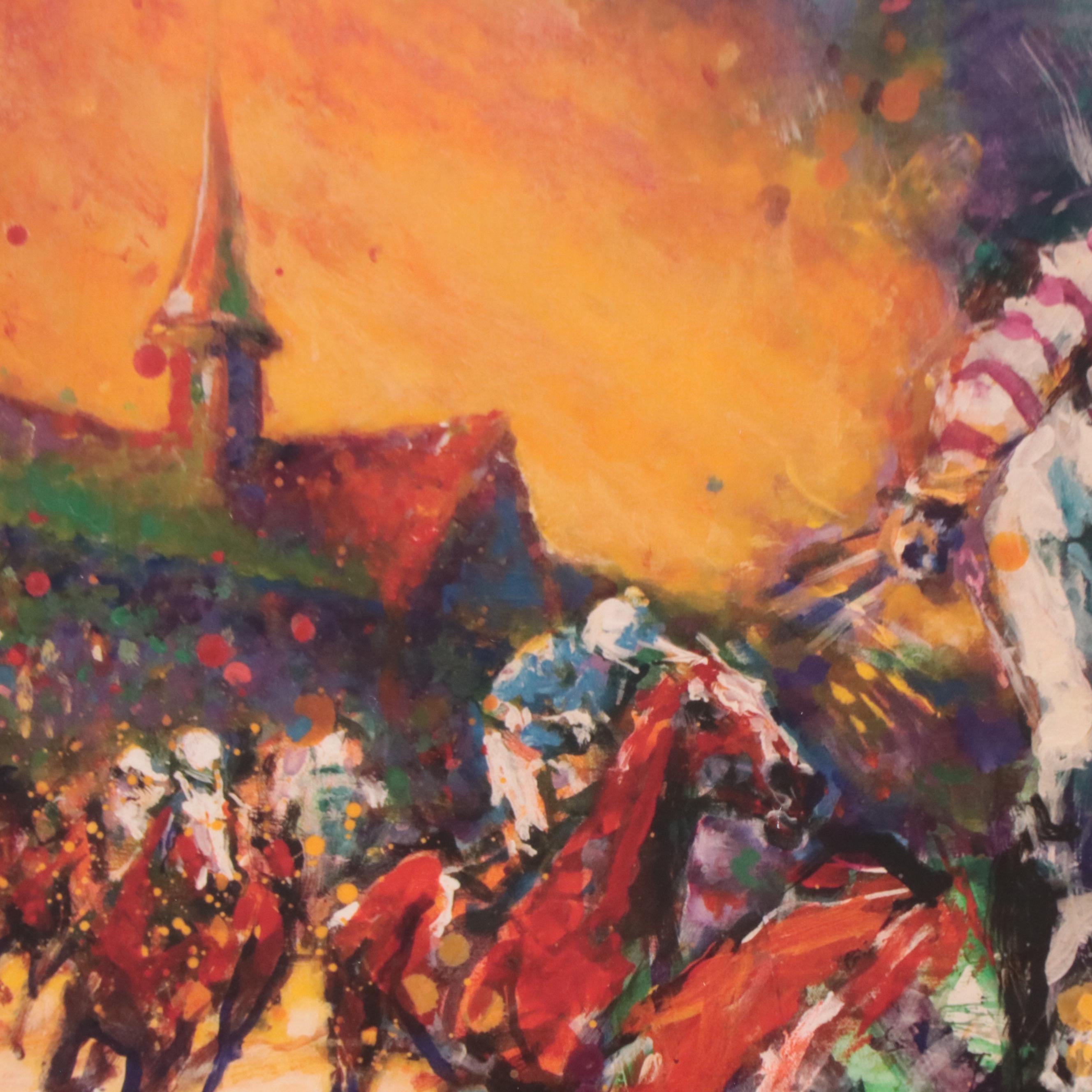 Kentucky Derby 2014 Offset Lithograph Poster After Susan Easton Burns