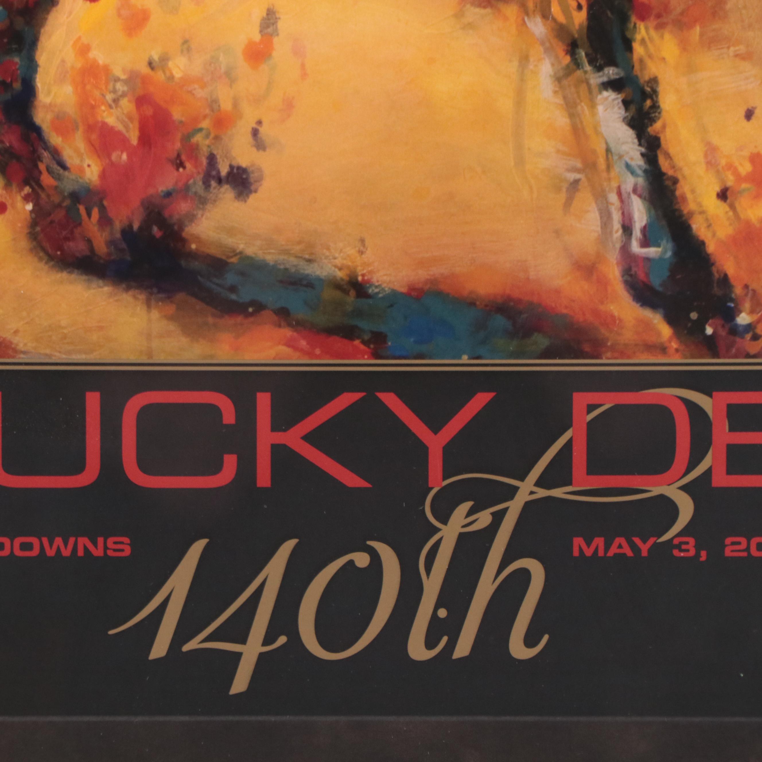 Kentucky Derby 2014 Offset Lithograph Poster After Susan Easton Burns