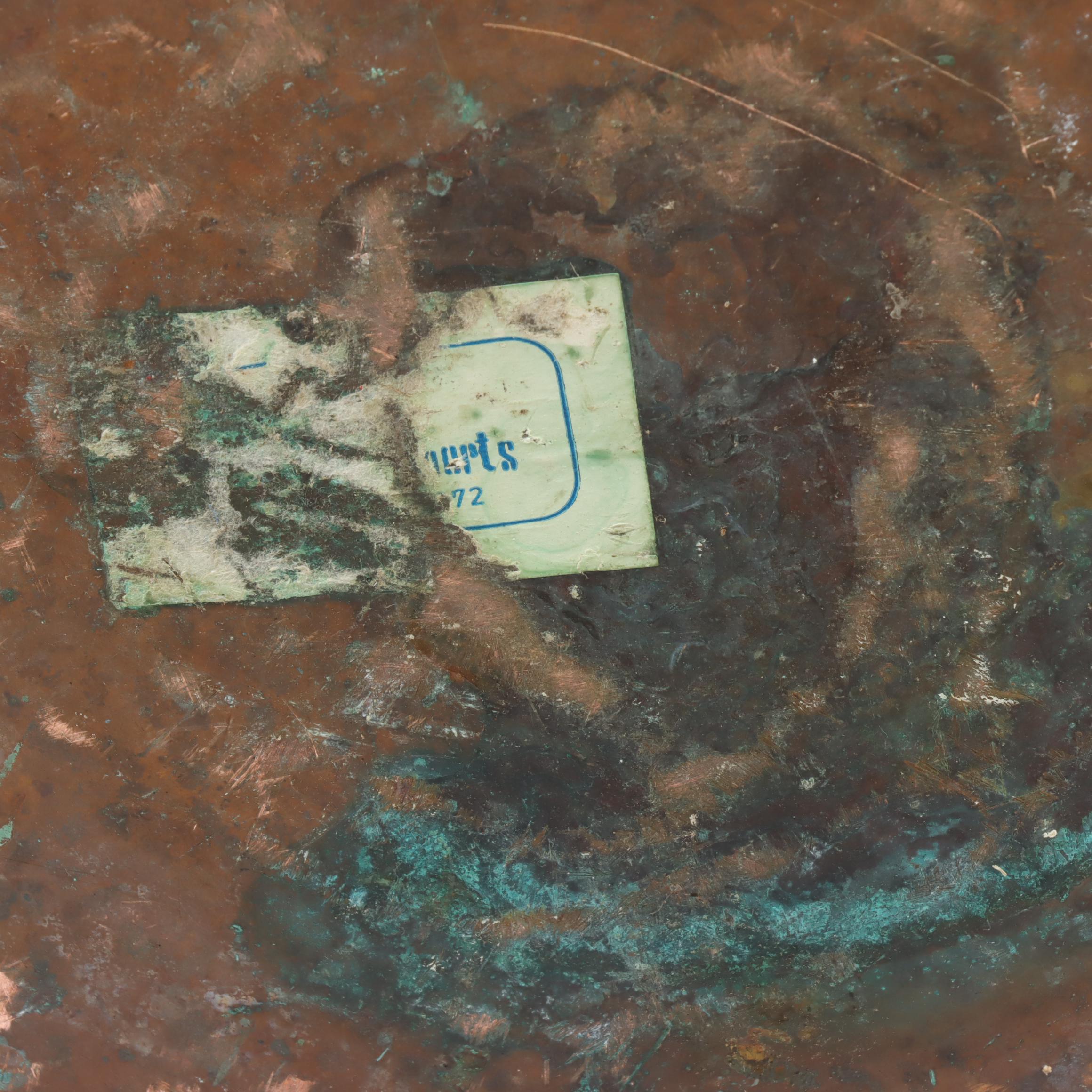 Pier 1 Impots Brass-Mounted and Hammered Copper Urn