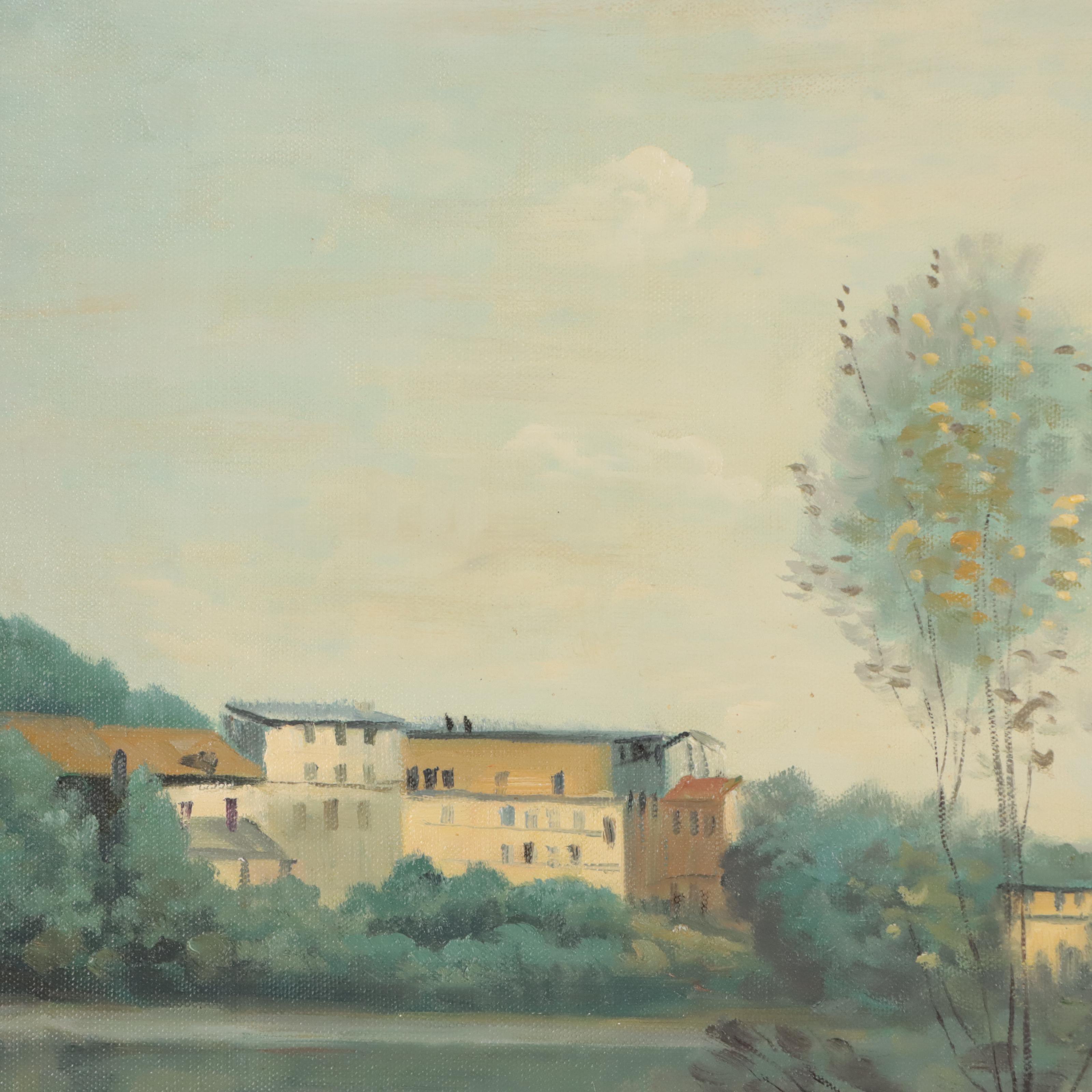 Oil Painting After Jean-Baptiste-Camille Corot "Ville-d'Avray"
