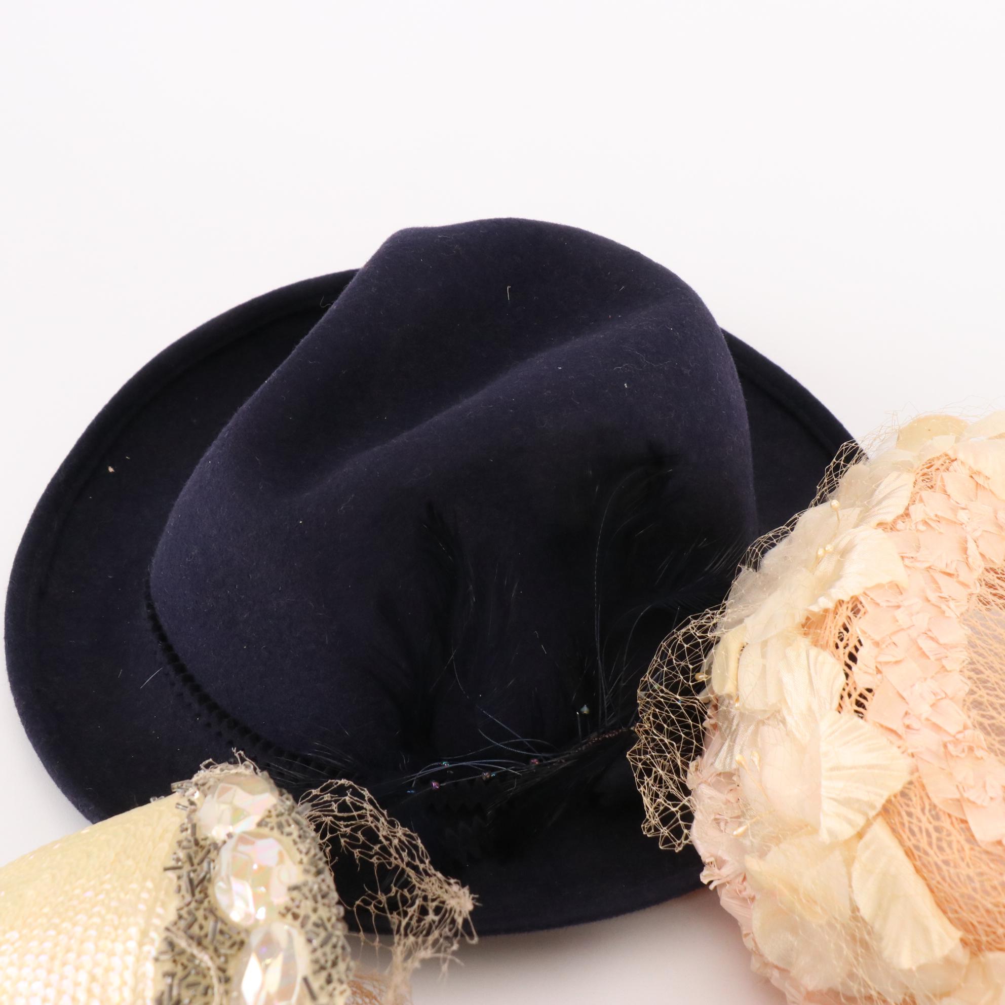 Tally-Ho and Other Felt, Embellished and Floral Hats