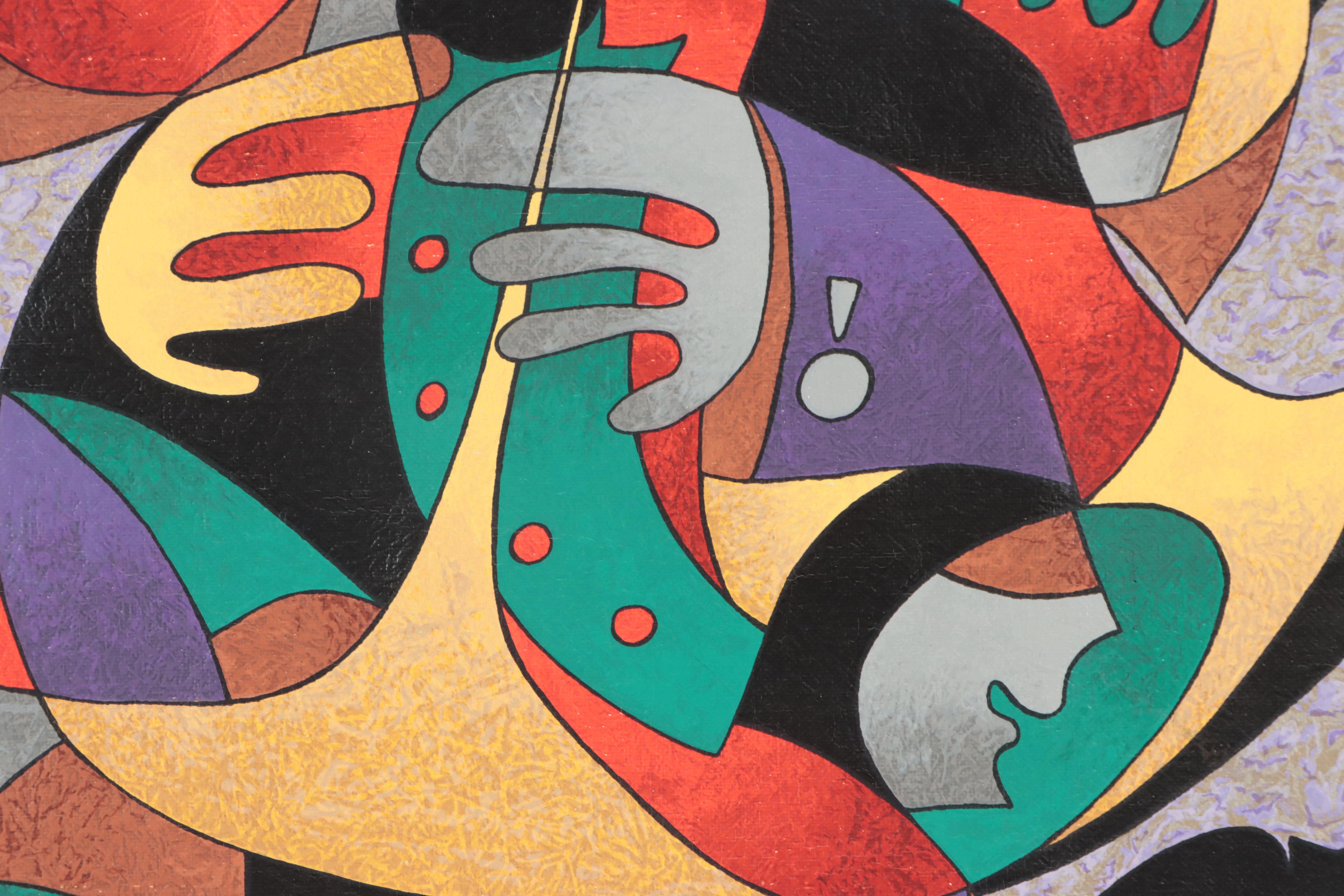 Anatole Krasnyansky Embellished Serigraph "Running Jester II"