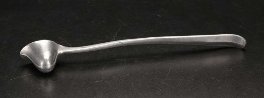 New Martinsville "Radiance" Glass Dual Candlesticks with Eales Pewter Snuffer