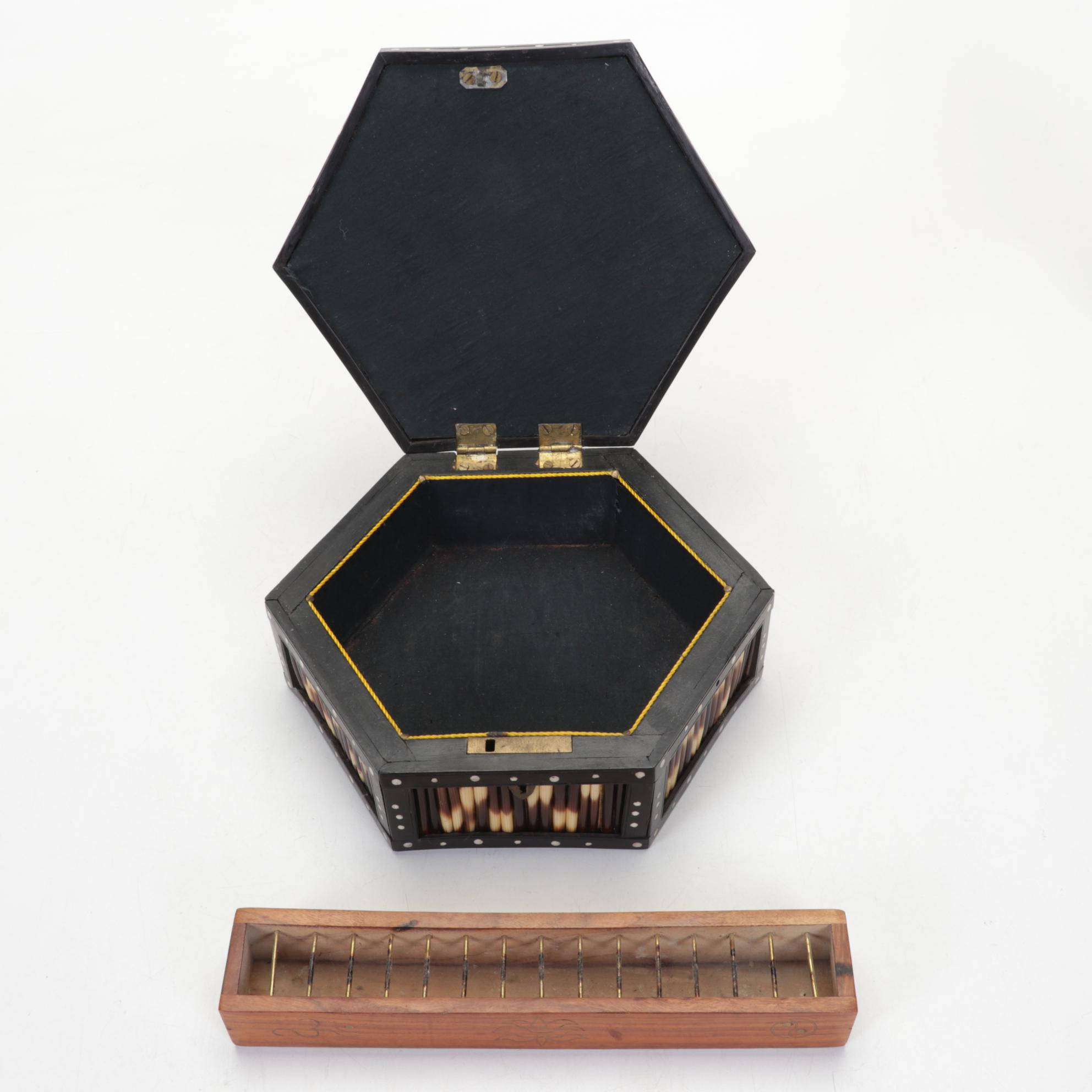 Grecian Plate, Indian Lantern, Quill Box, Buddha Figurine, and More Decor