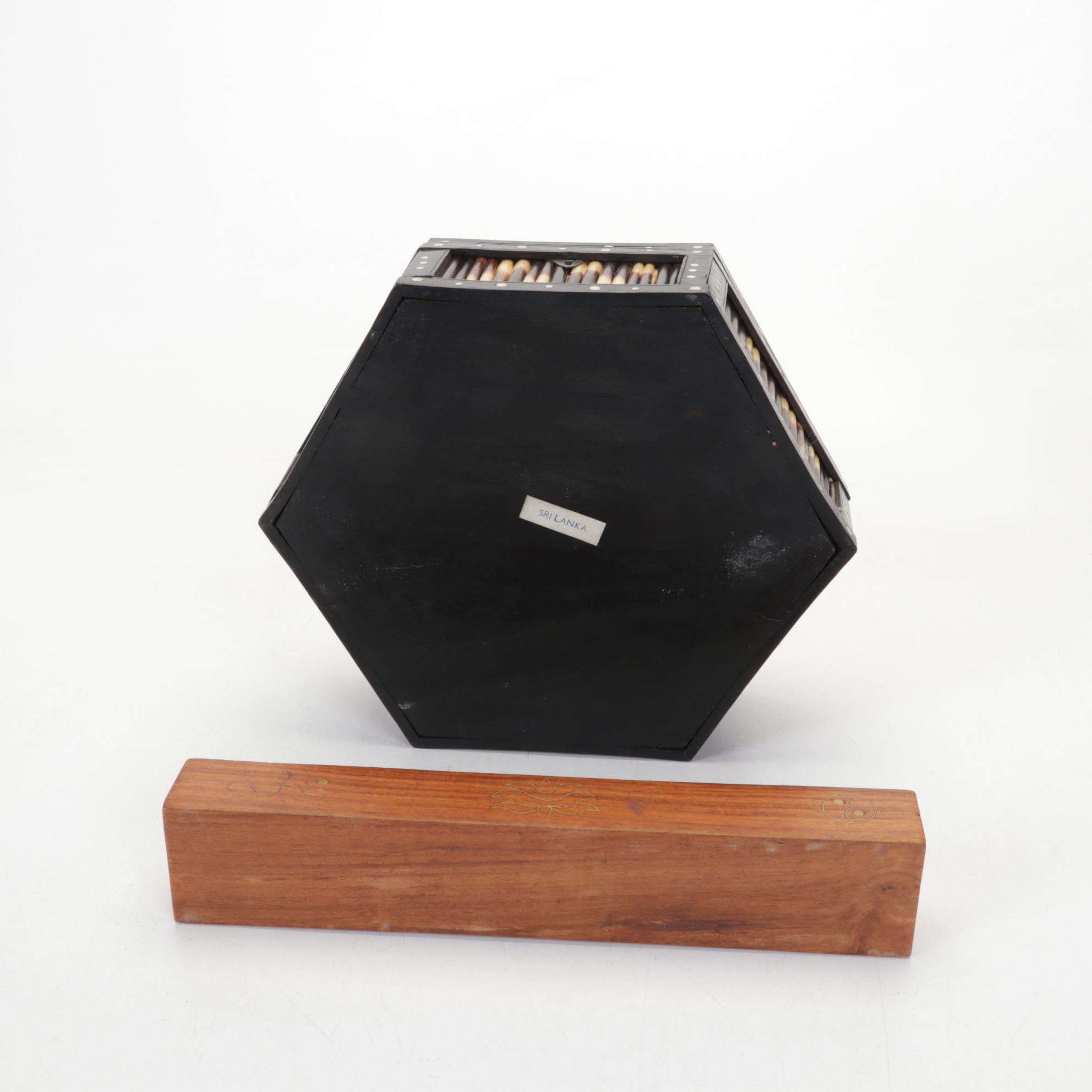 Grecian Plate, Indian Lantern, Quill Box, Buddha Figurine, and More Decor