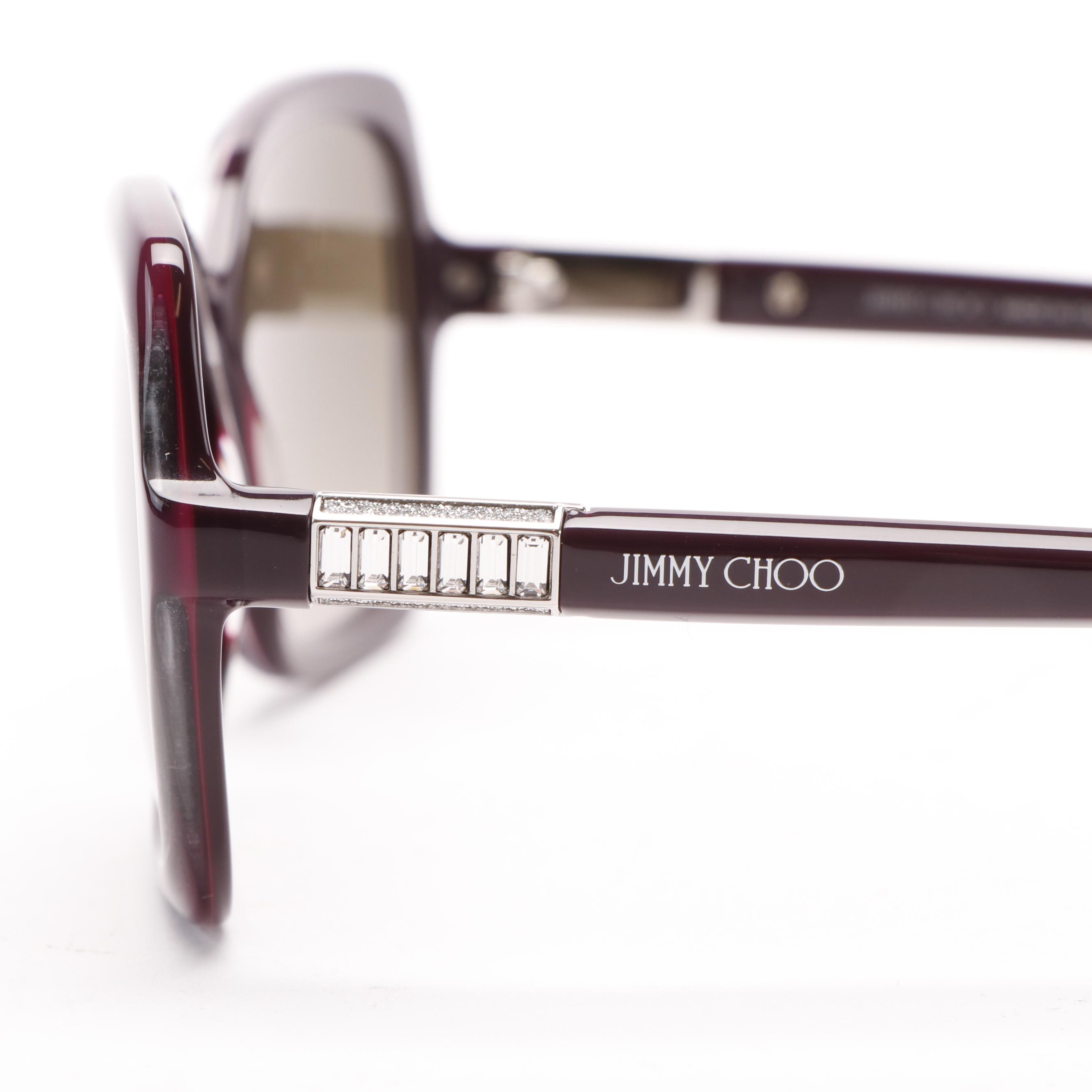Jimmy Choo Bett/S Burgundy Sunglasses with Case