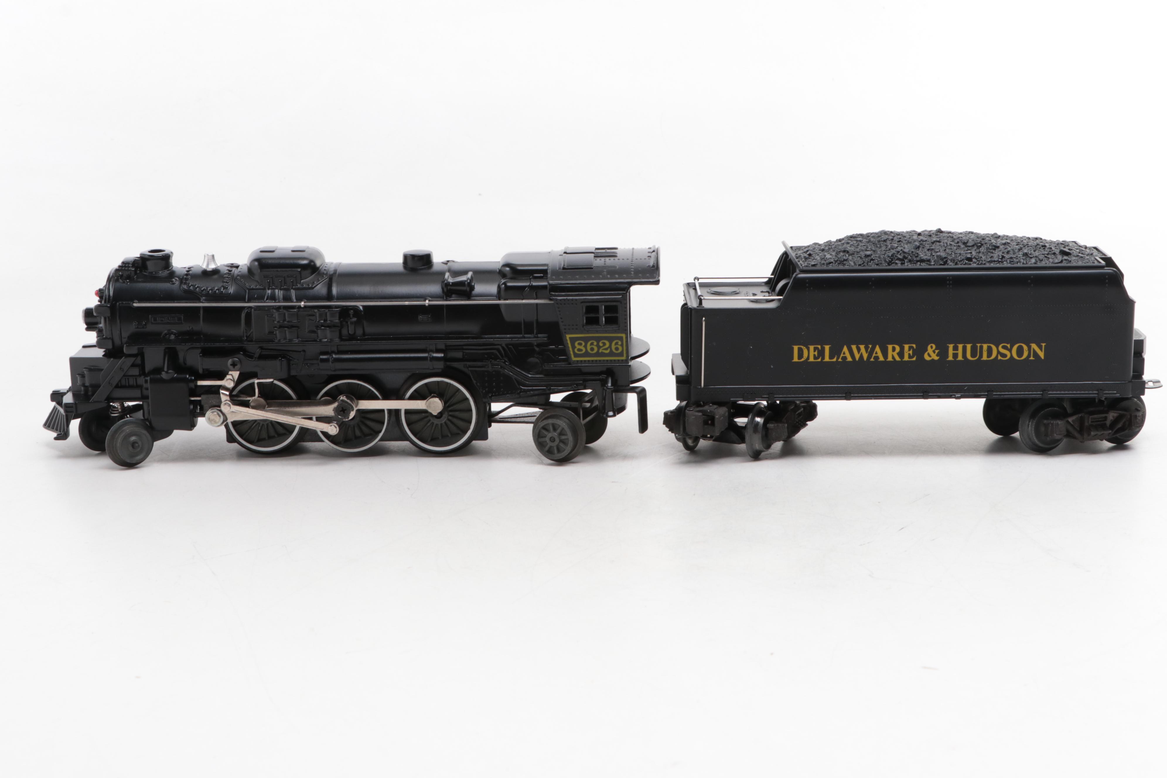 Lionel Trains Delaware and Hudson Locomotive and Tender Car with Caboose, More