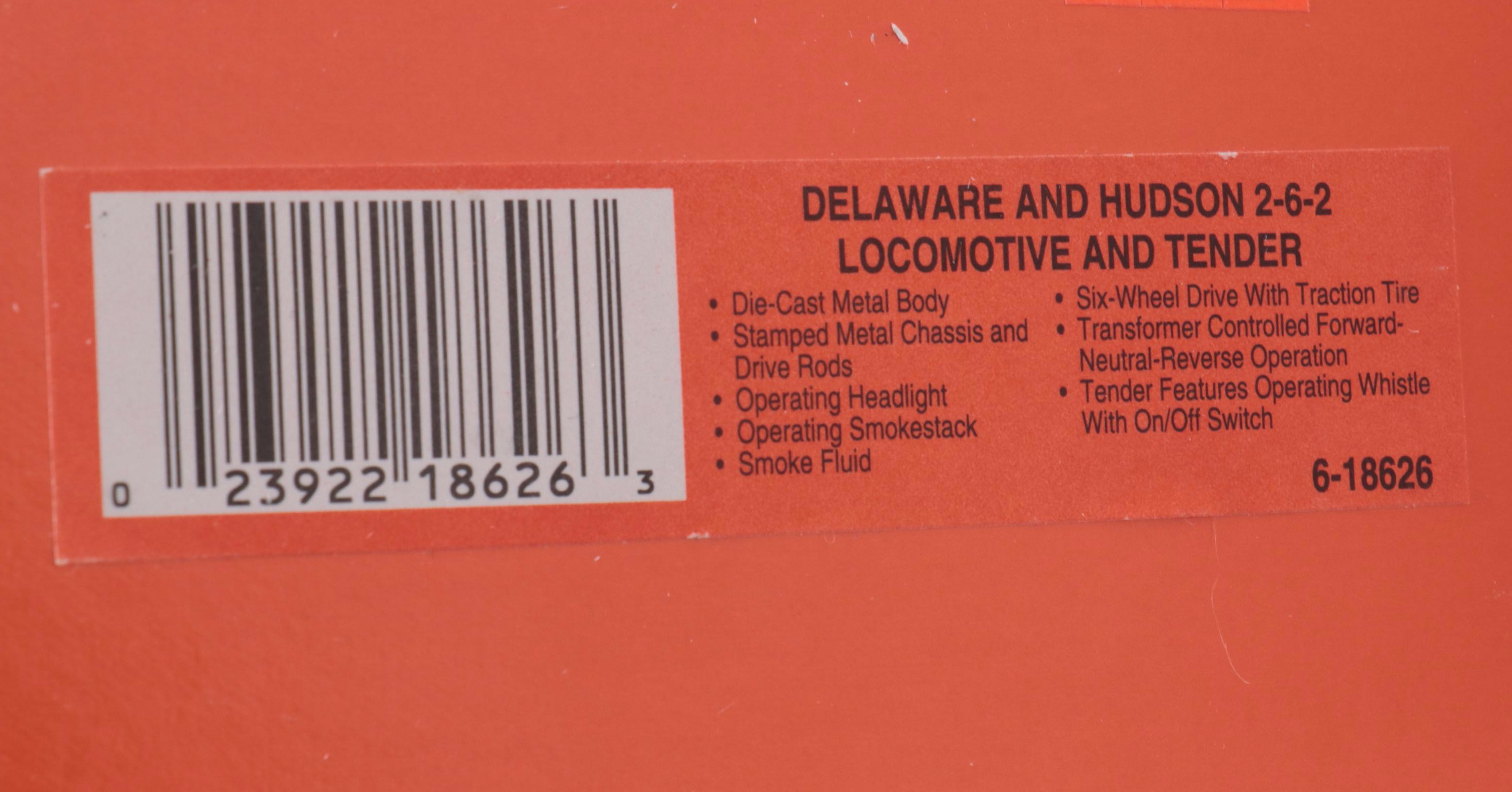 Lionel Trains Delaware and Hudson Locomotive and Tender Car with Caboose, More