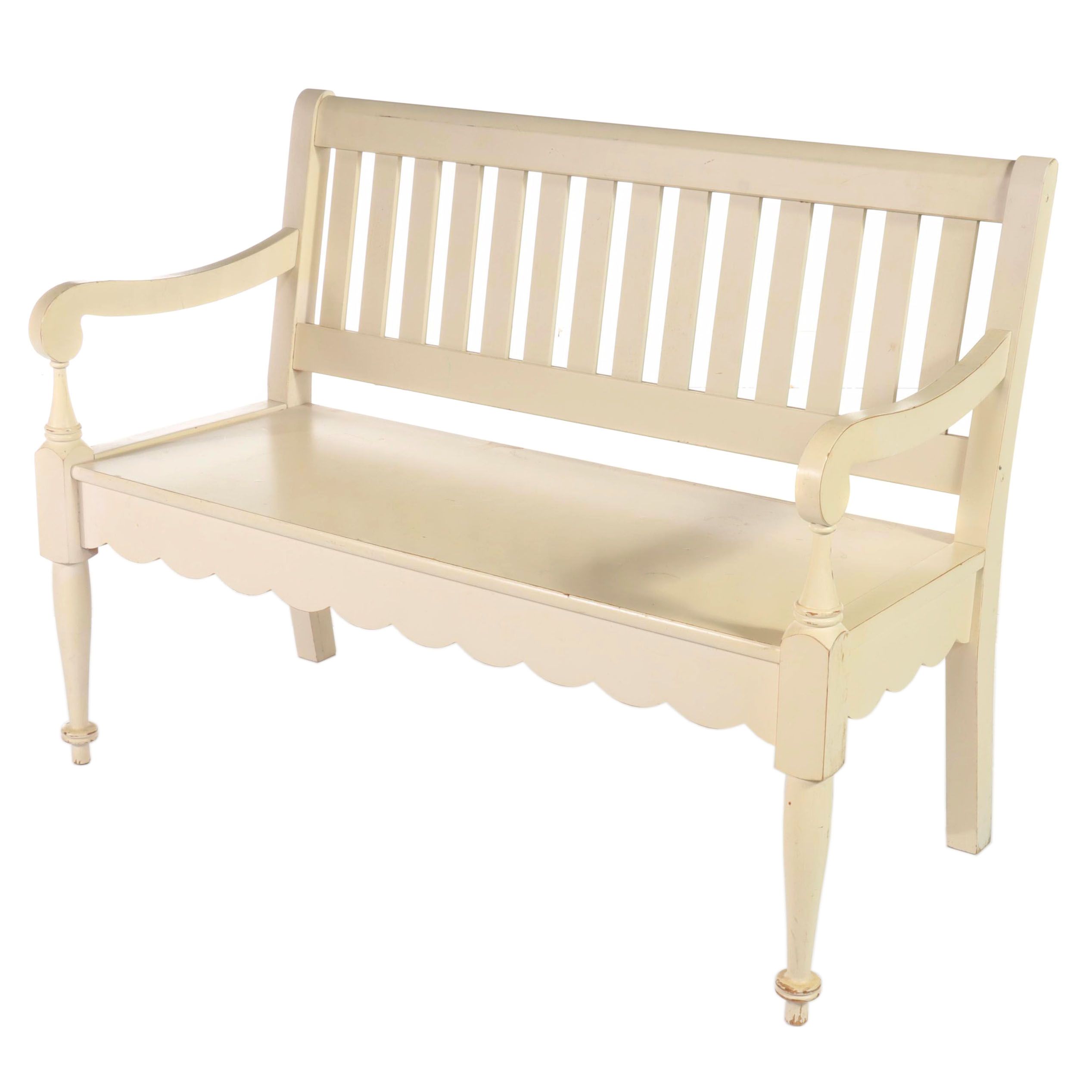 Riverside Furniture Corp. Cream-Painted Settee
