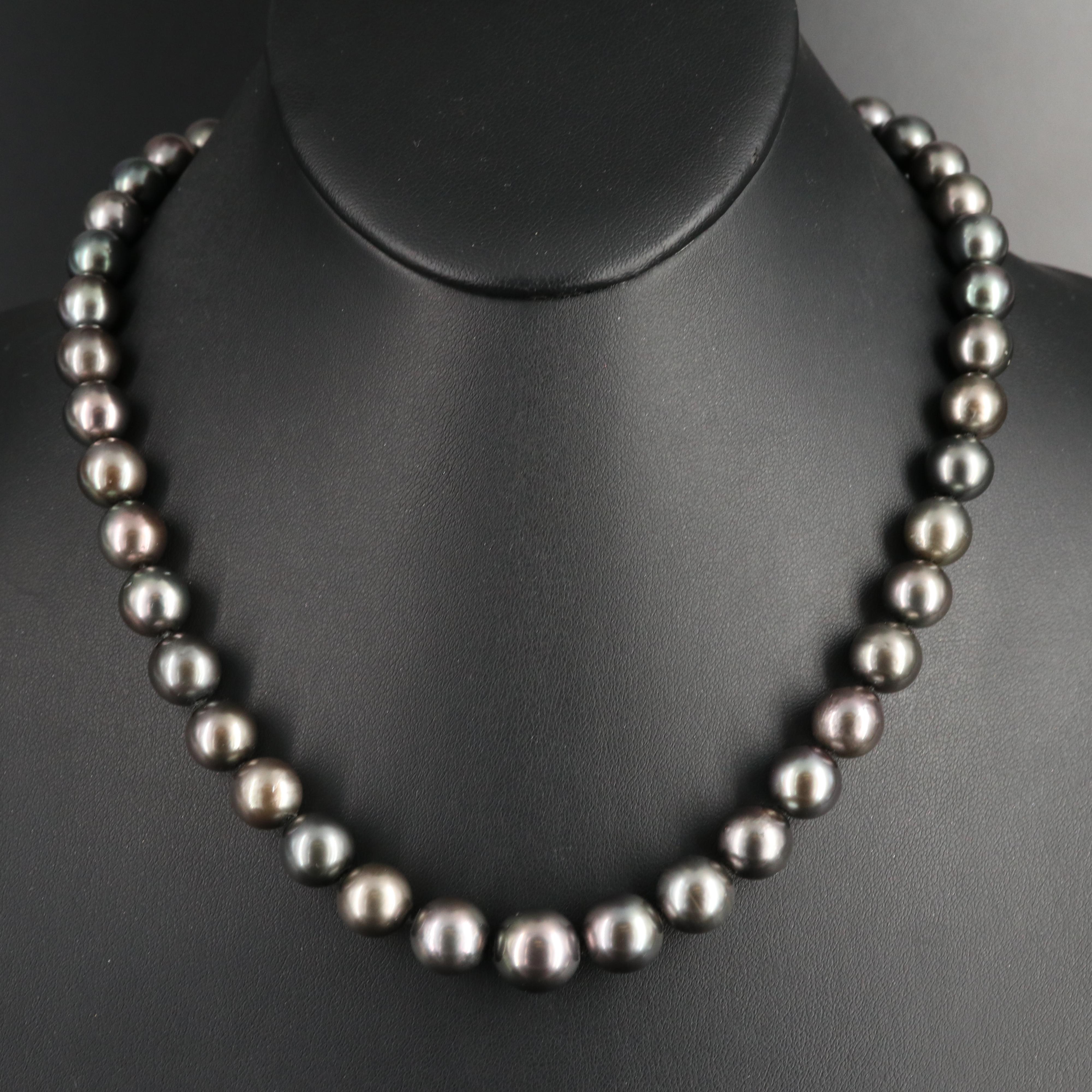 Mikimoto Graduated Pearl Necklace with 18K and Diamond Clasp