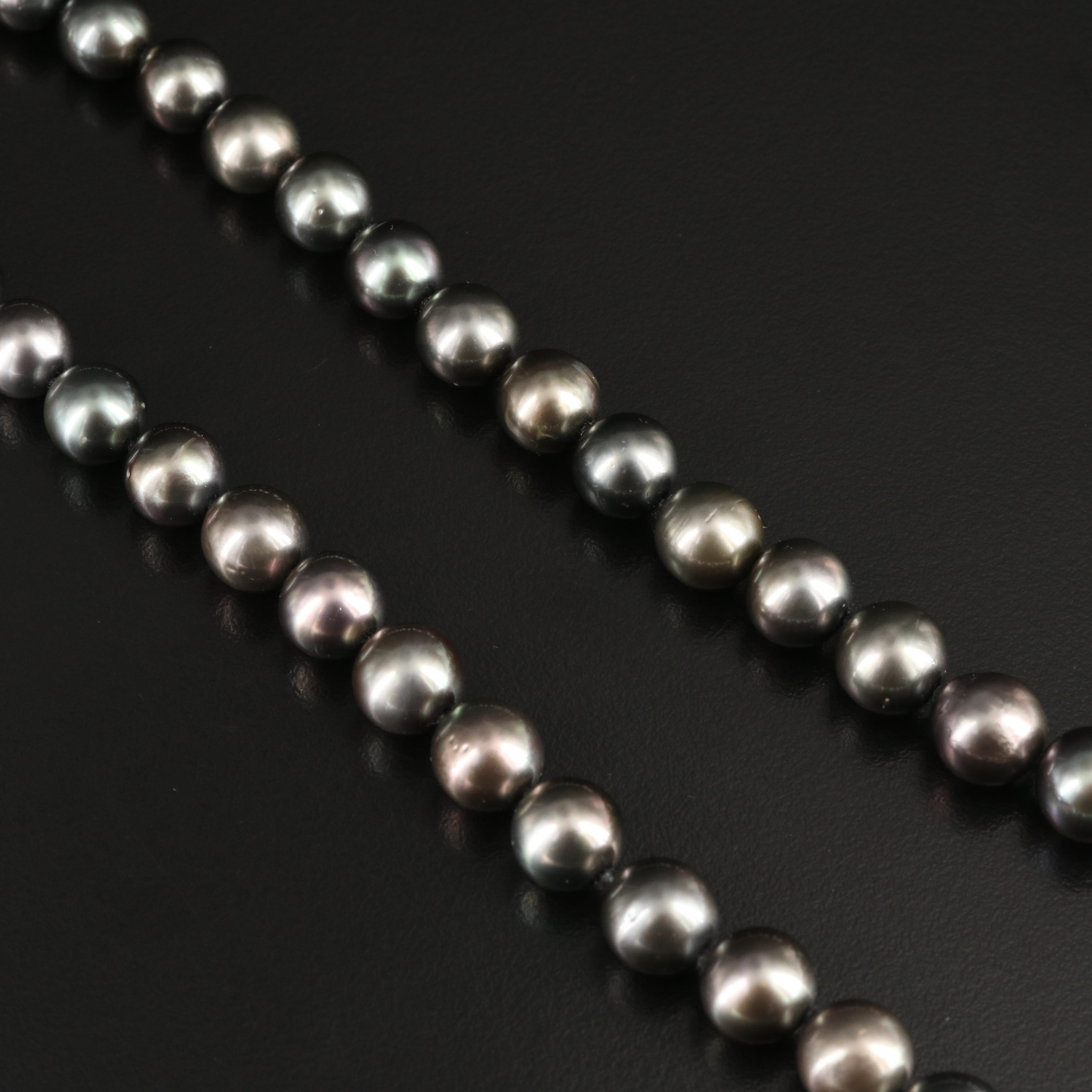 Mikimoto Graduated Pearl Necklace with 18K and Diamond Clasp