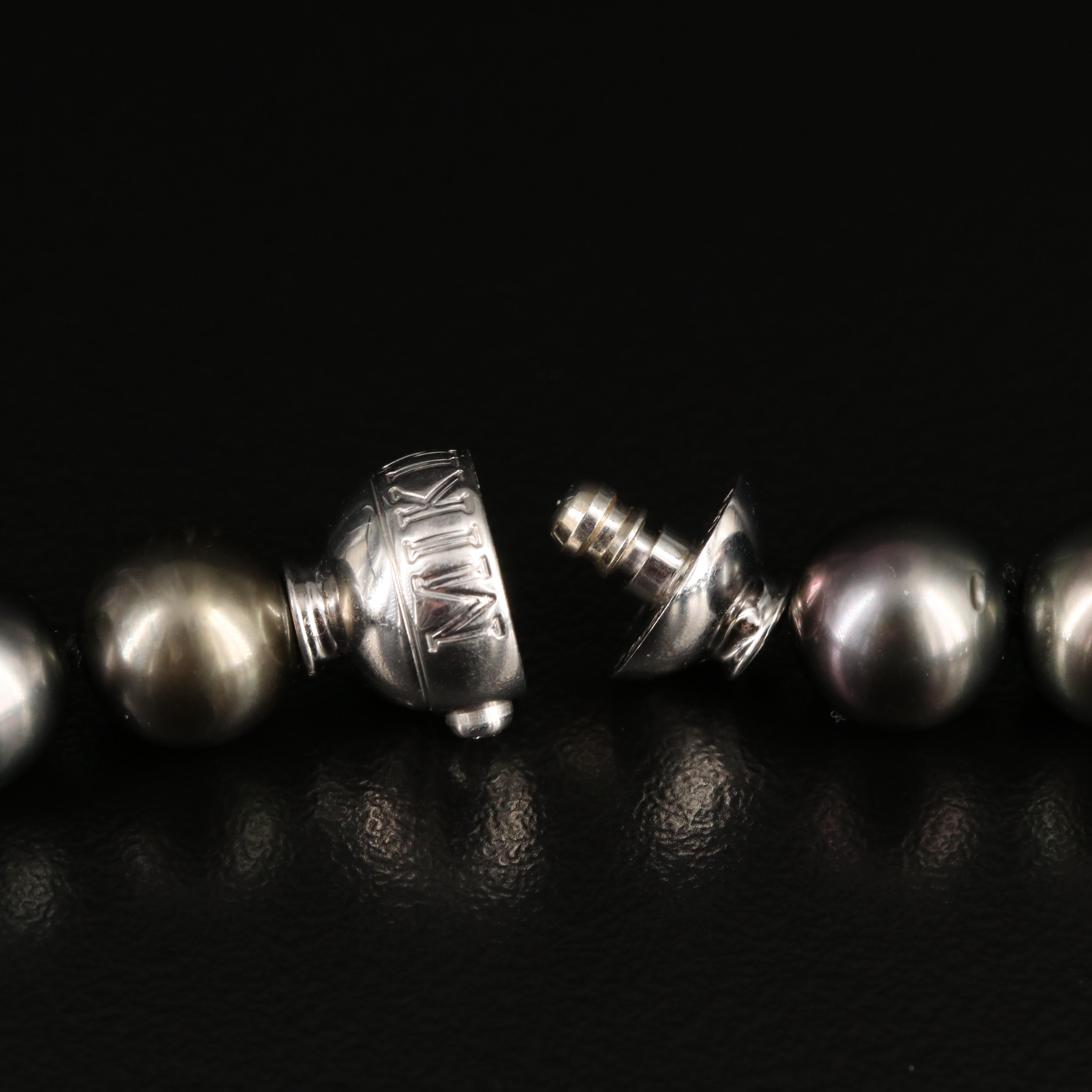 Mikimoto Graduated Pearl Necklace with 18K and Diamond Clasp