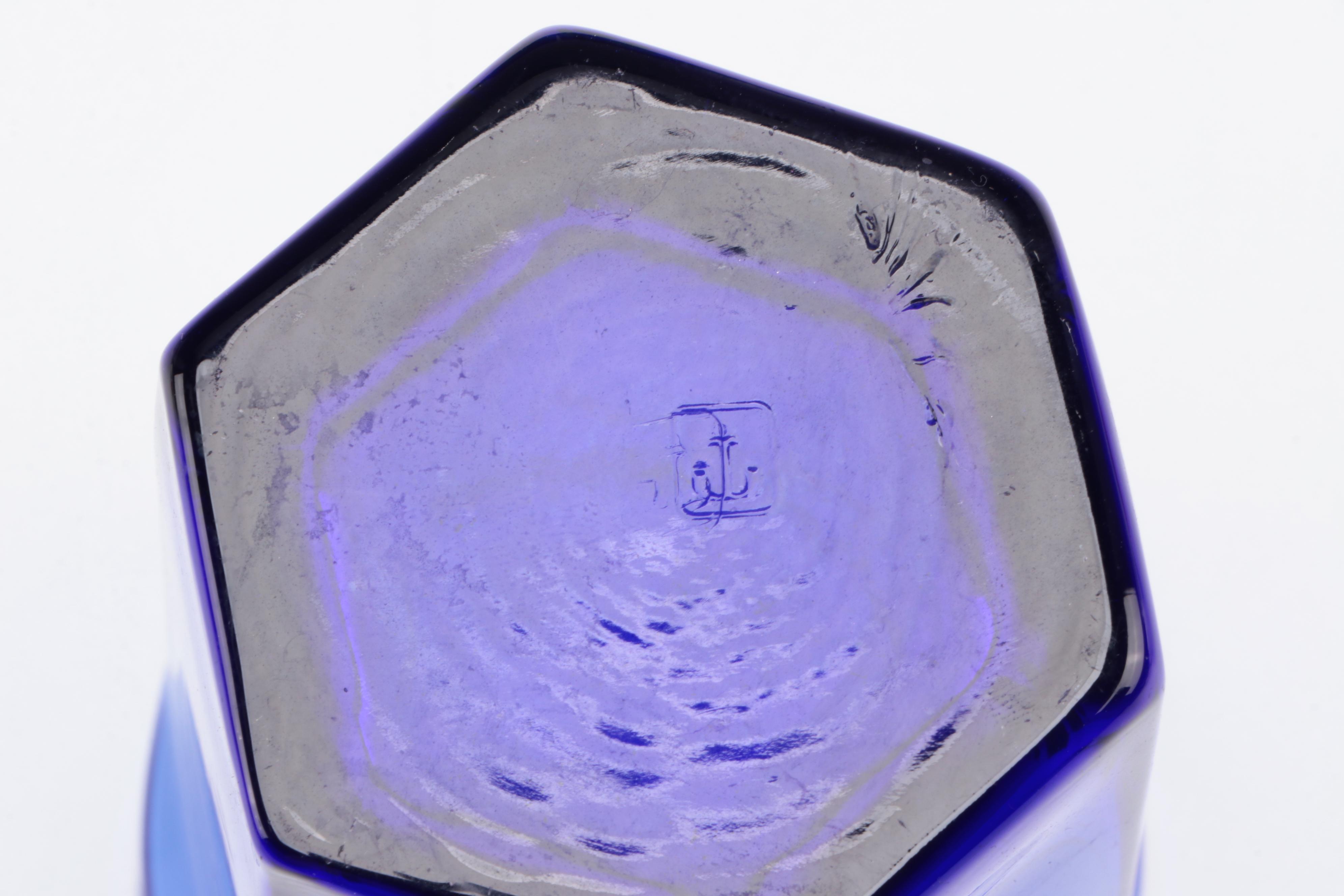 Anchor Hocking Fire-King "Fruit" Tableware with Cobalt Glass Dinnerware