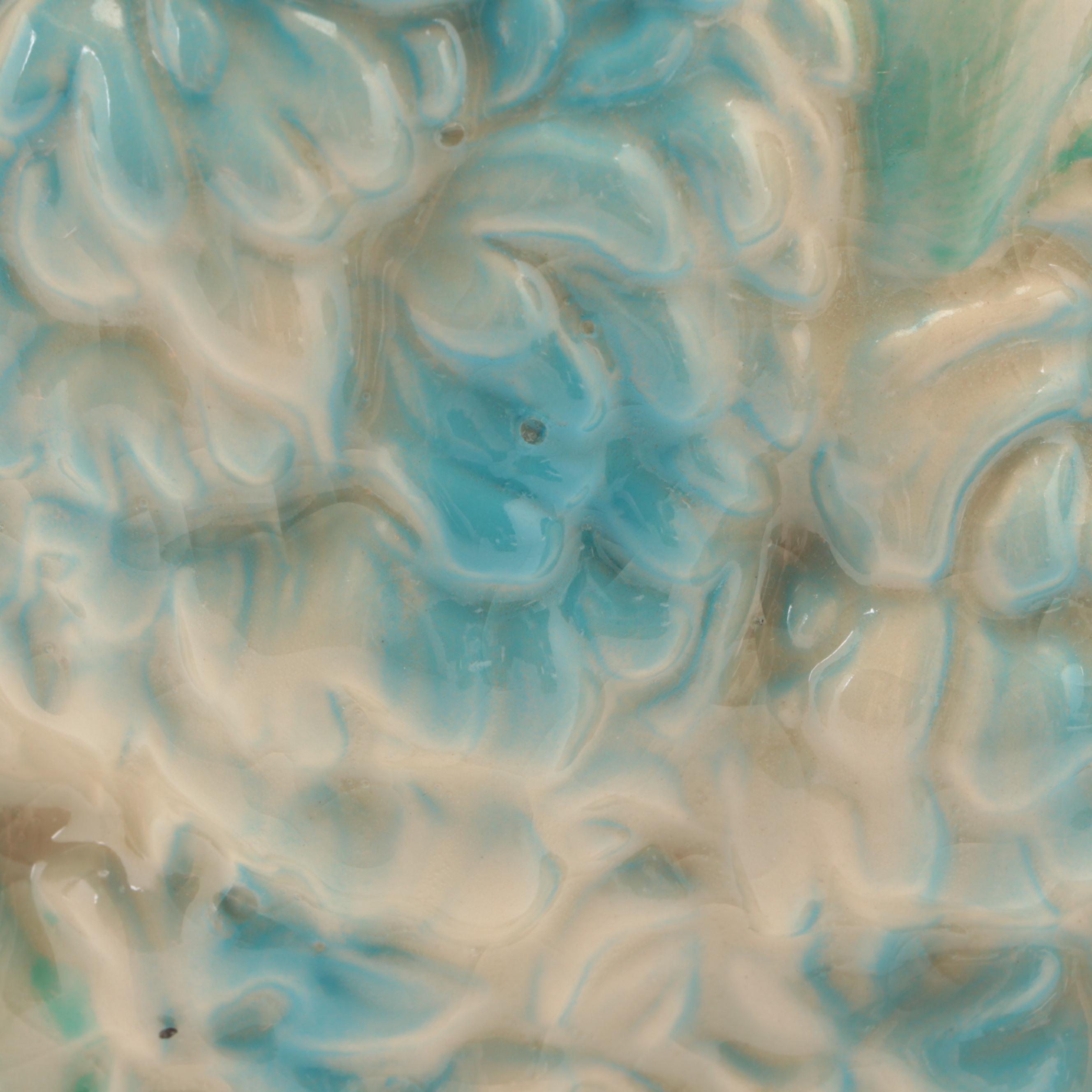 McCoy Pottery Hyacinth Vase and Green Glazed Leaf Planter, Mid-20th Century