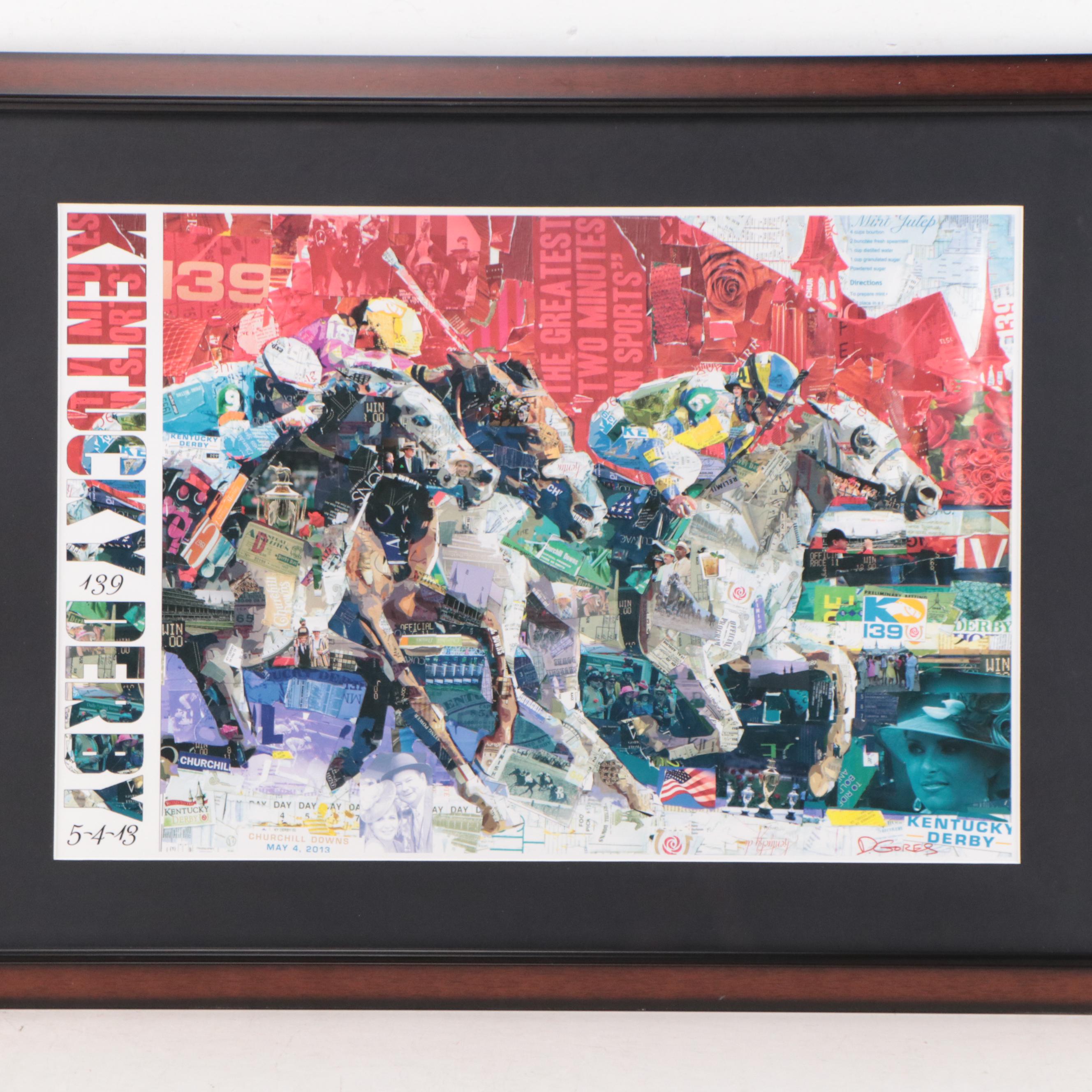 Kentucky Derby 2013 Offset Lithograph Poster After Derek Gores
