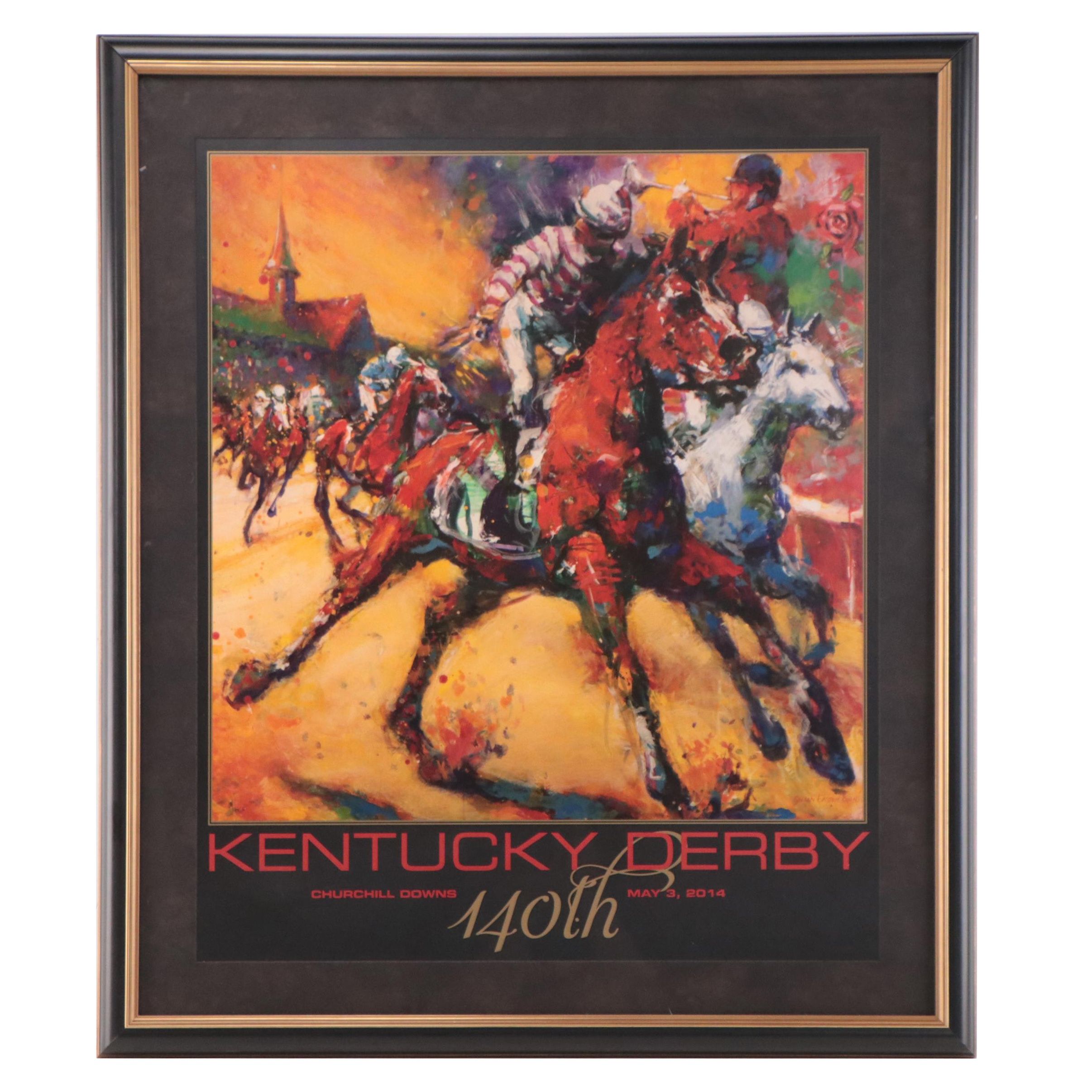 Kentucky Derby 2014 Offset Lithograph Poster After Susan Easton Burns