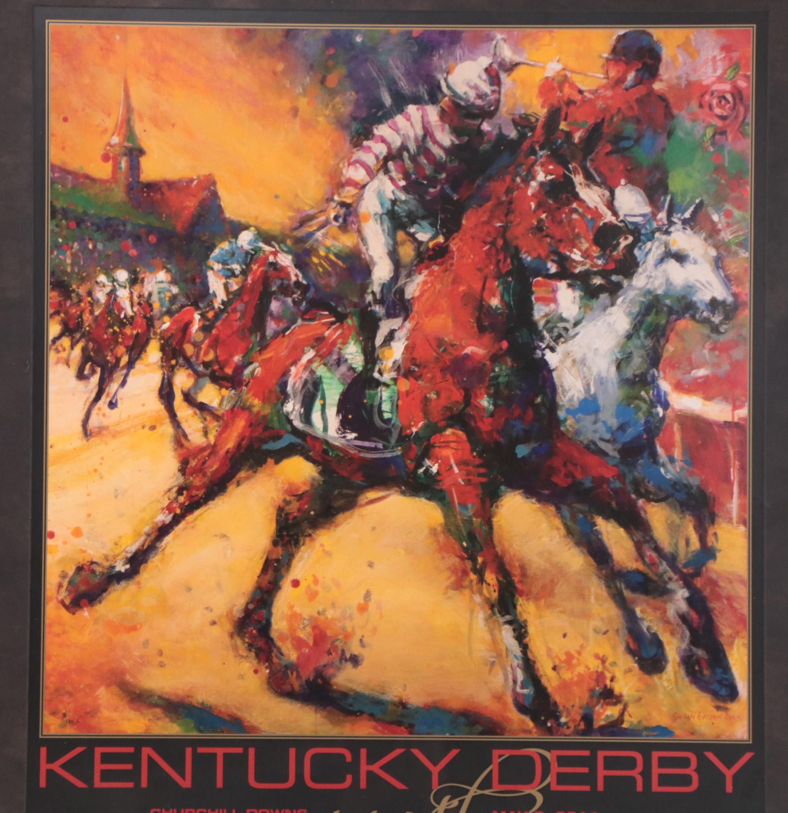 Kentucky Derby 2014 Offset Lithograph Poster After Susan Easton Burns