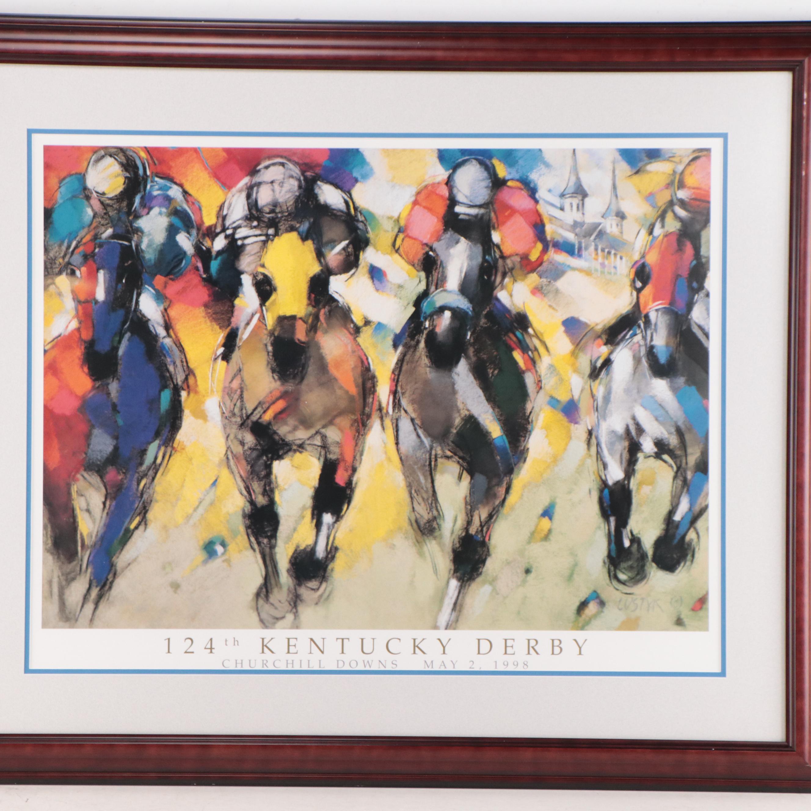 Kentucky Derby 1998 Offset Lithograph Poster After Boguslaw Lustyk