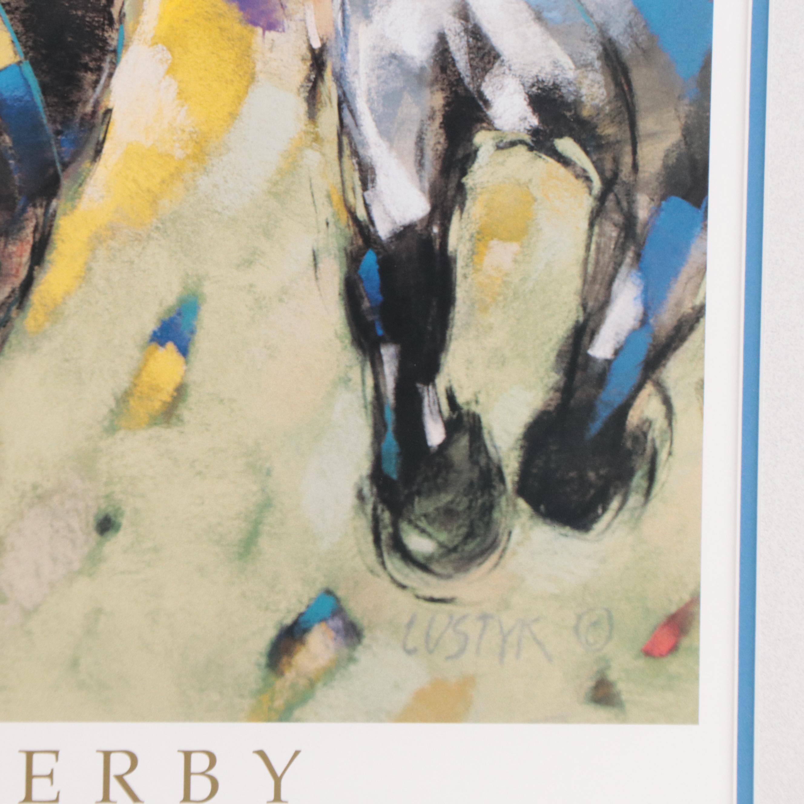Kentucky Derby 1998 Offset Lithograph Poster After Boguslaw Lustyk