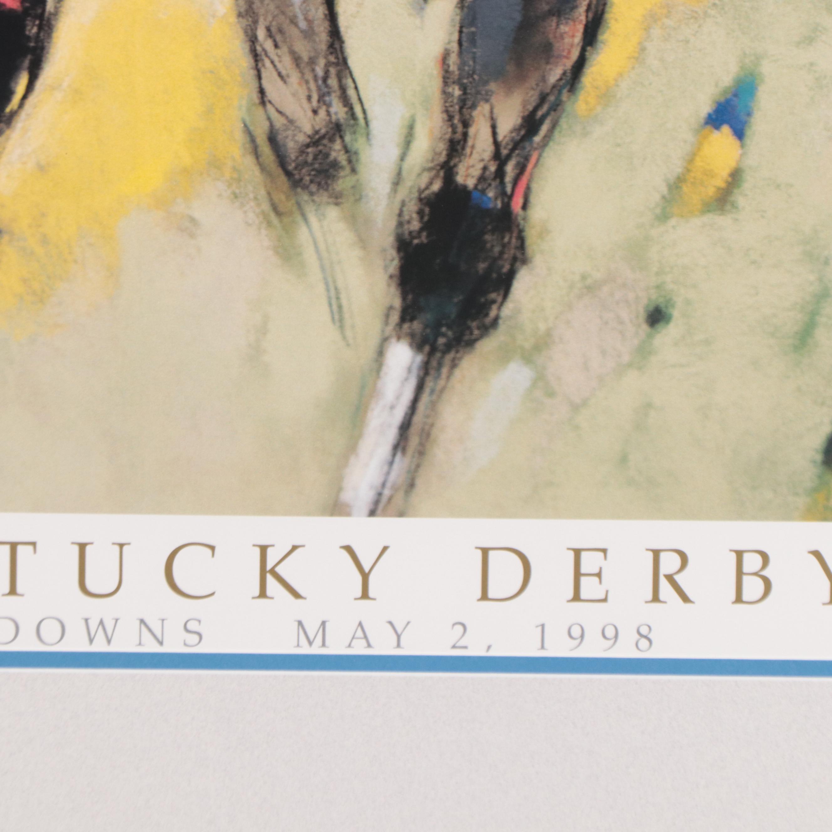 Kentucky Derby 1998 Offset Lithograph Poster After Boguslaw Lustyk