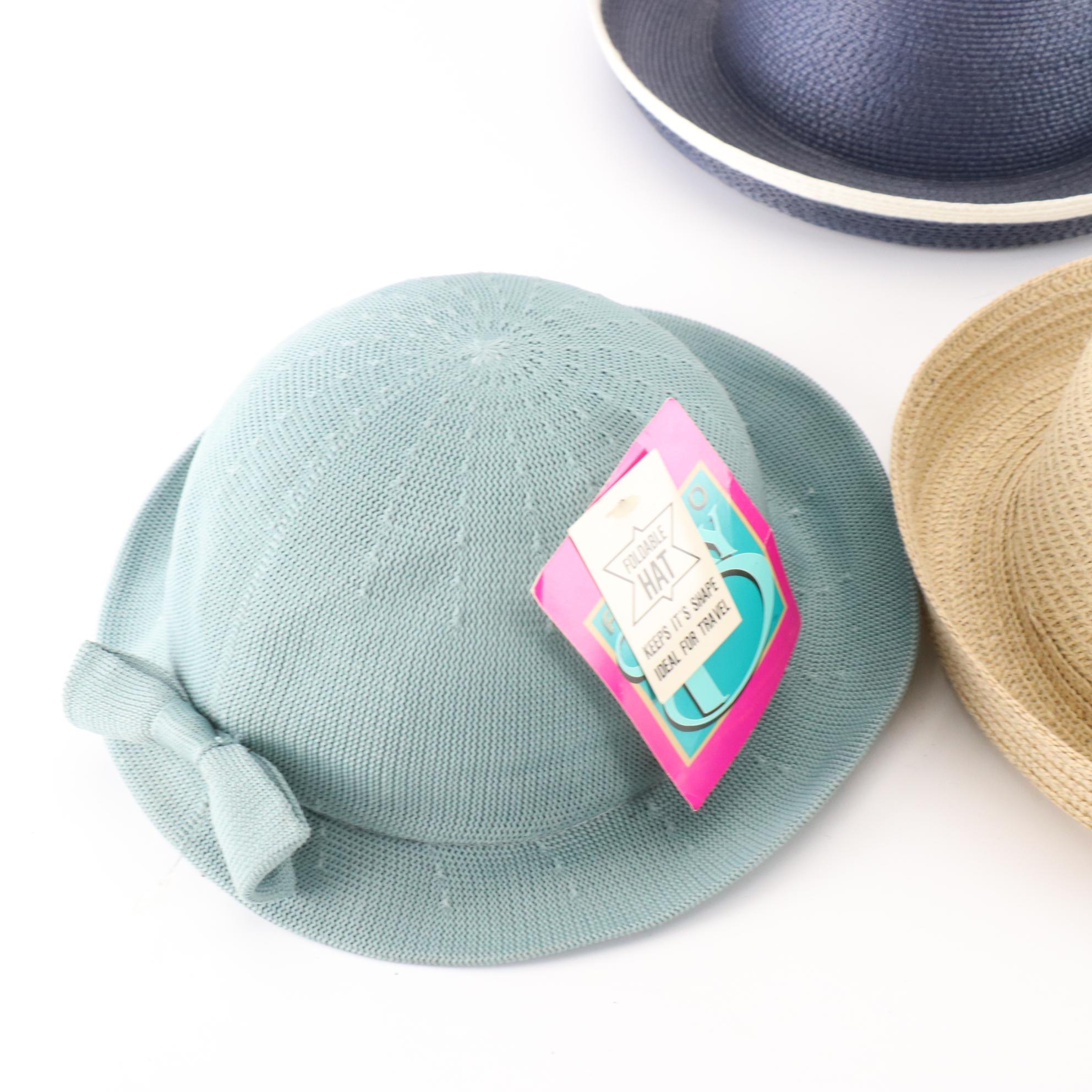 Frisco Bay Foldable Cloche with Betmar, Arlin, and More Woven Kettle Brim Hats