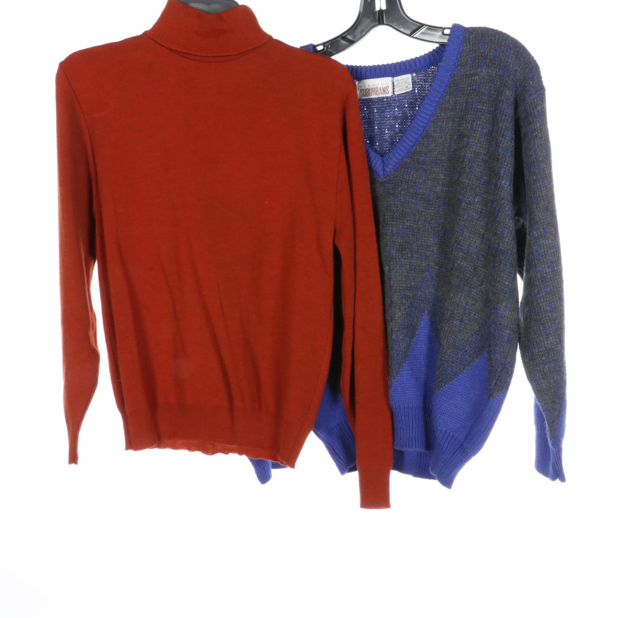 Anna Milani Turtleneck Sweater in Lambswool and Other Knits