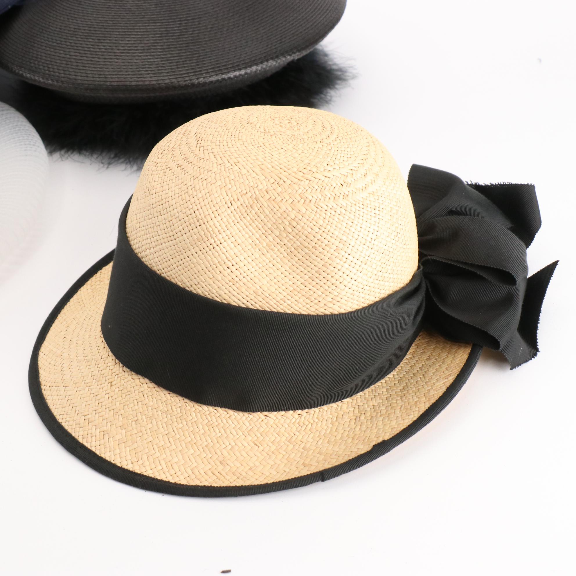 Ruth Alan Decorative Wide Brim Hat and Other Decorative Woven Straw Hats