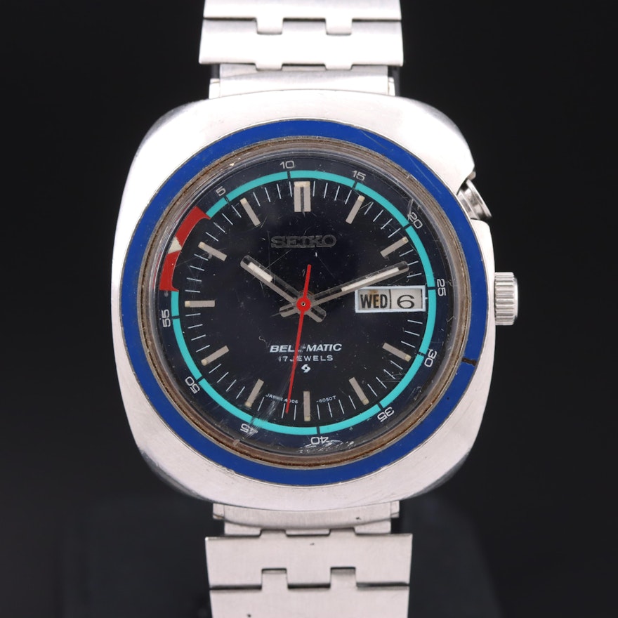 1970s Seiko Bell Matic Alarm Wristwatch