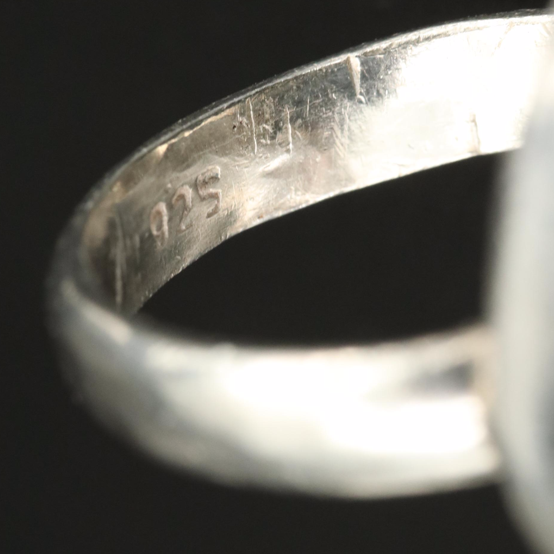 Smoky Quartz, Jasper and Chalcedony Rings Including Sterling