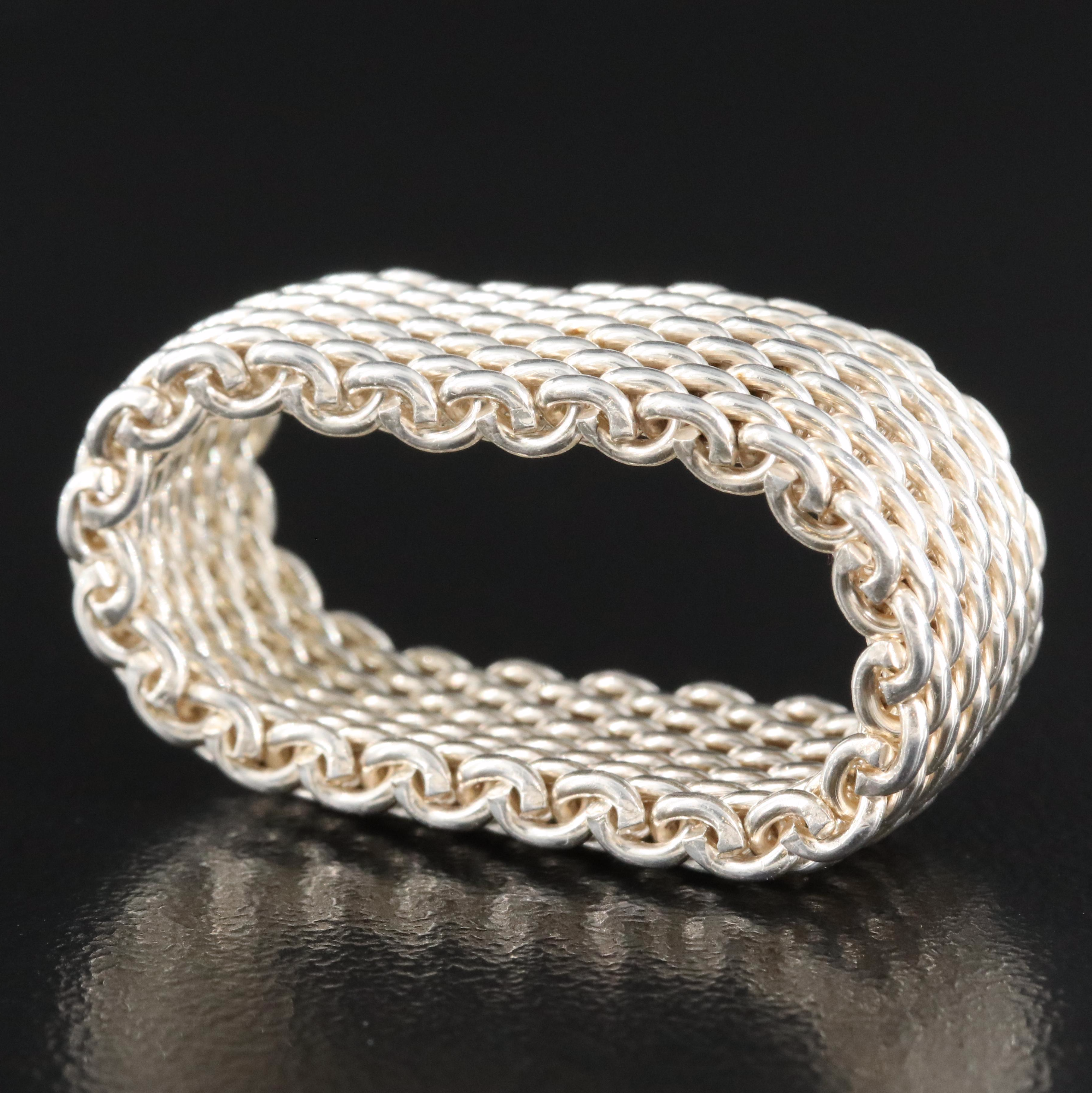 Tiffany & Co. "Somerset" Sterling Mesh Band