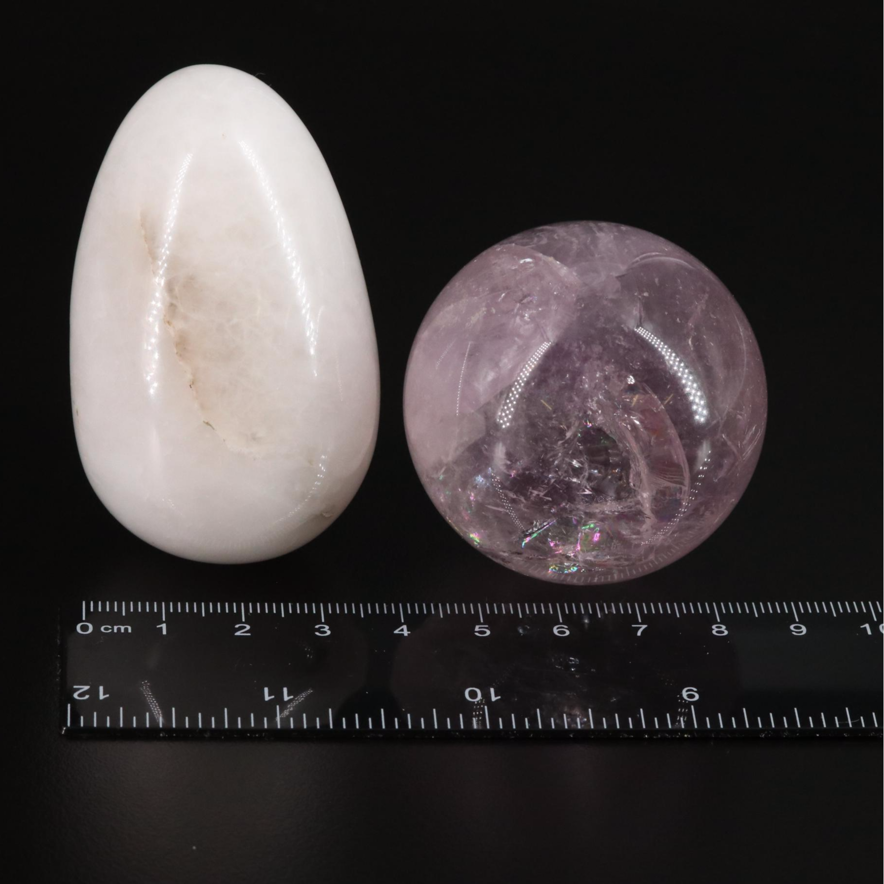 Amethyst and Quartz Polished Stones
