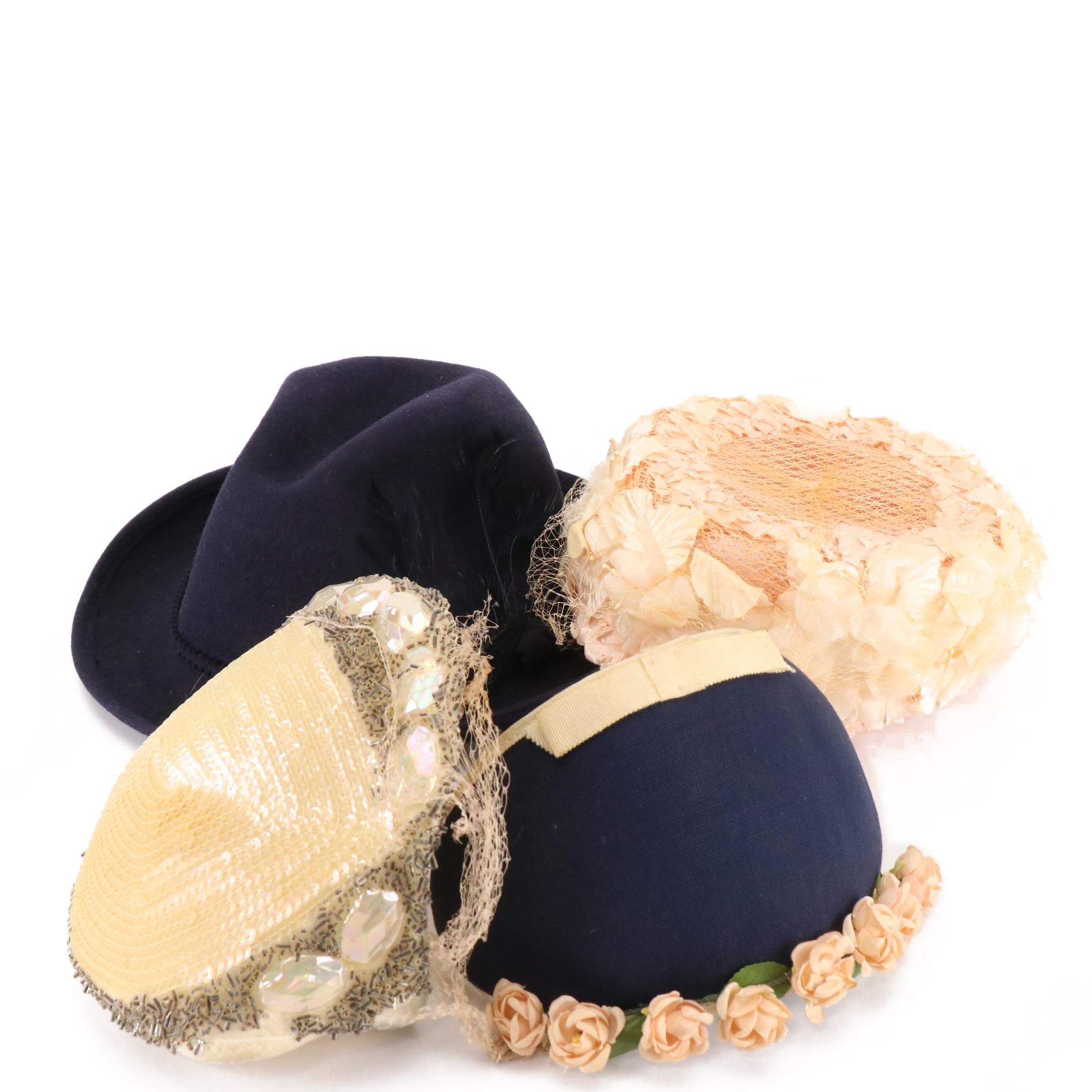 Tally-Ho and Other Felt, Embellished and Floral Hats