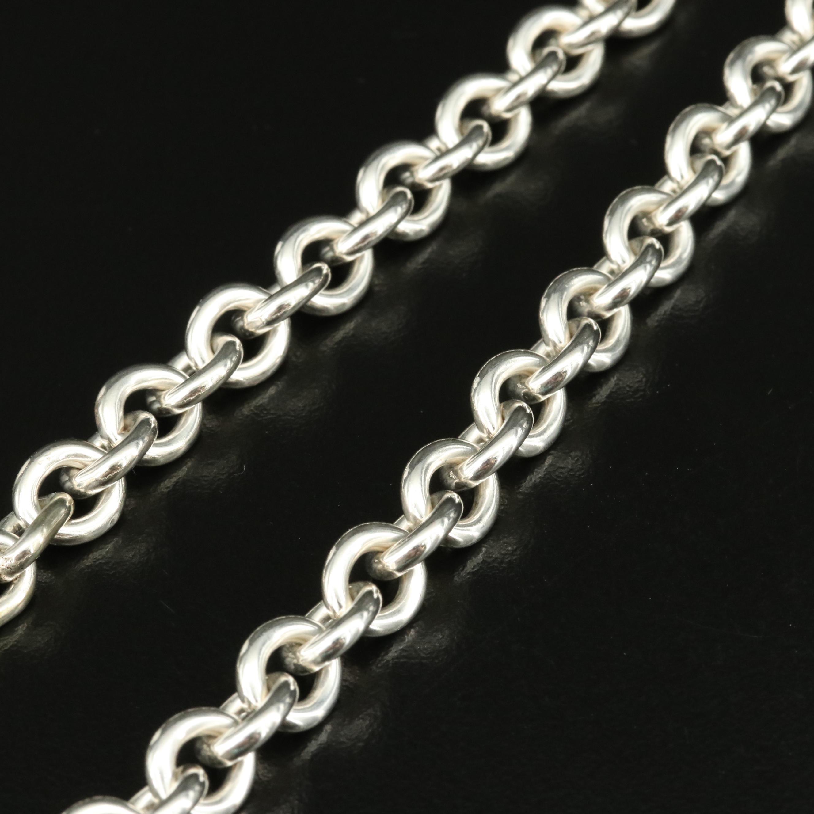 Tiffany & Co. "Return to Tiffany" Sterling Oval Tag Necklace