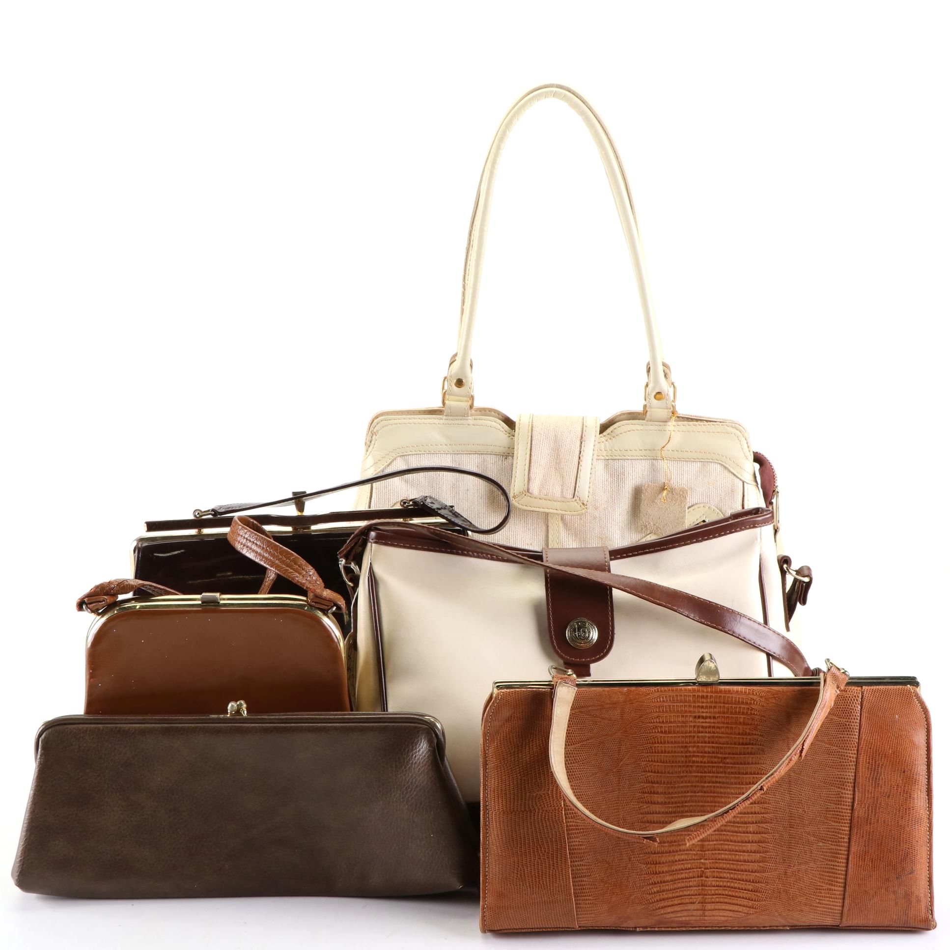 Bag Bazaar Two-Tone Shoulder Bag, Tammy Brooke Canvas Bag, and Other Handbags