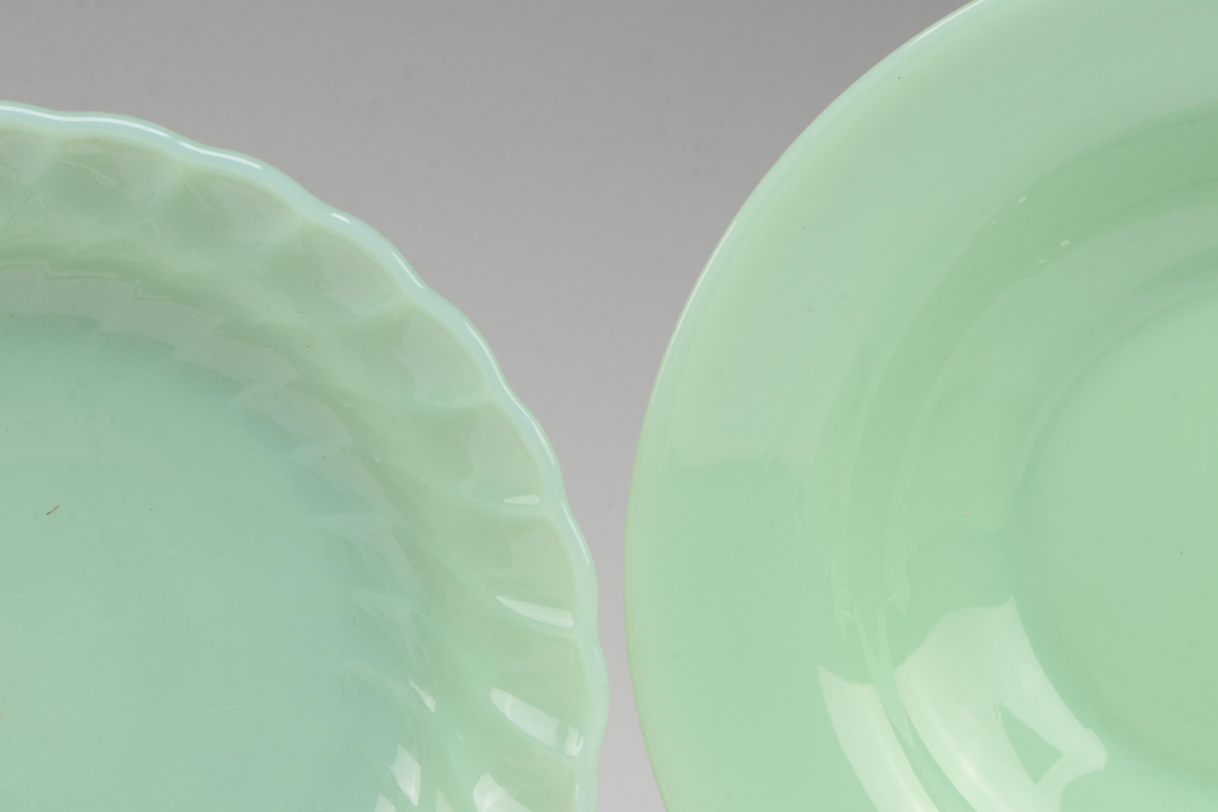 Anchor Hocking Fire-King "Swirl Jadeite Shell" and Other Jadeite Tableware