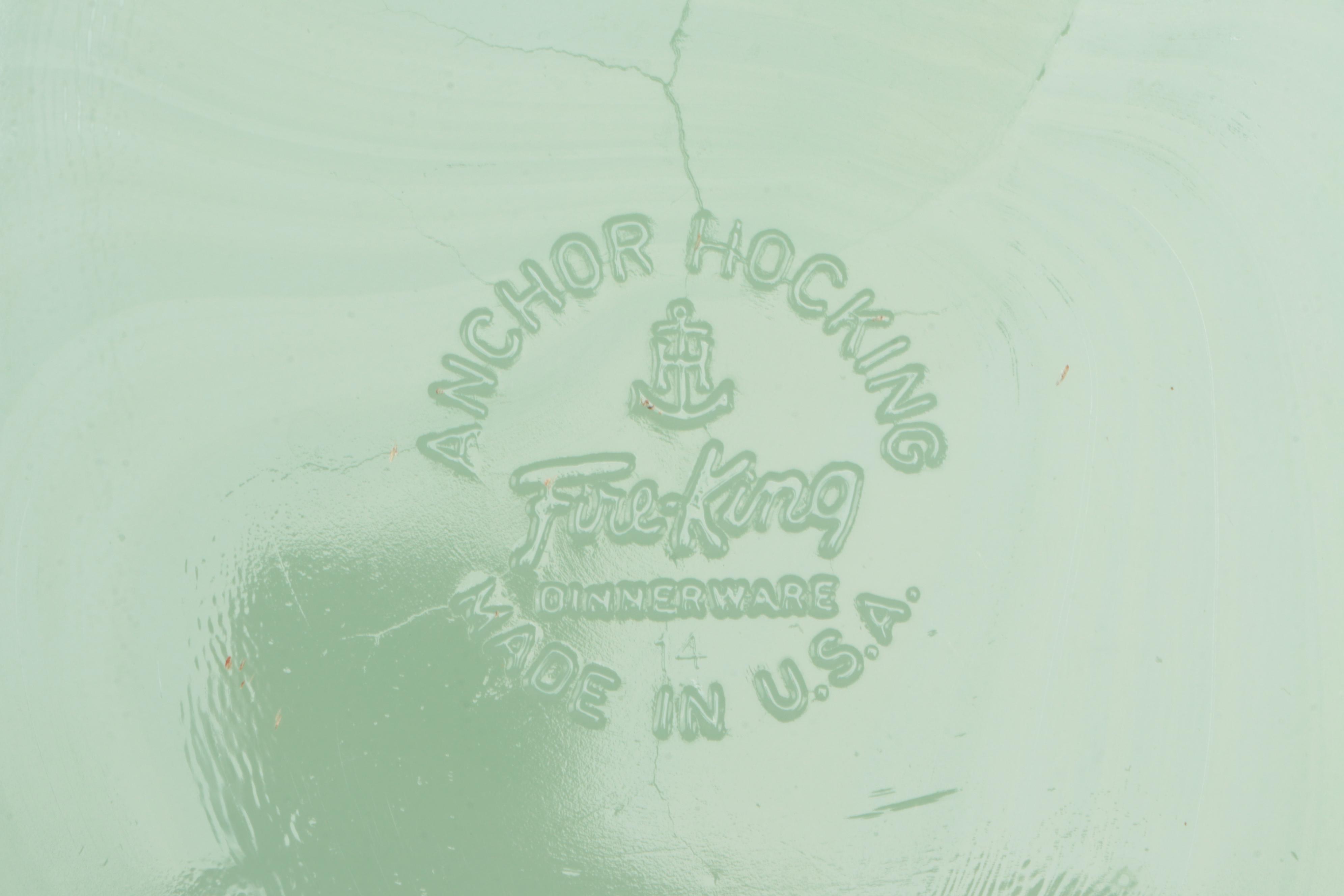 Anchor Hocking Fire-King "Swirl Jadeite Shell" and Other Jadeite Tableware