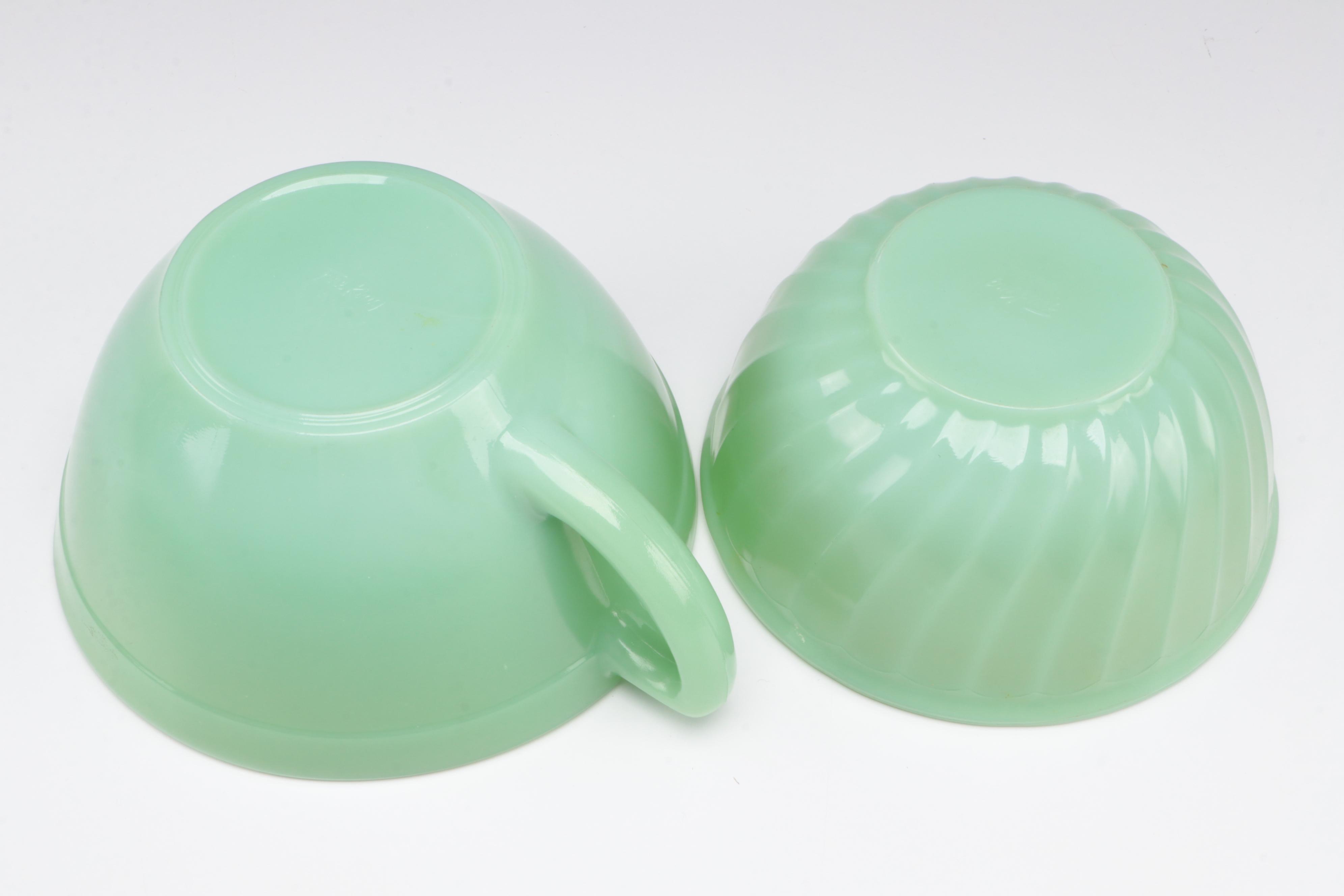 Anchor Hocking Fire-King "Swirl Jadeite Shell" and Other Jadeite Tableware