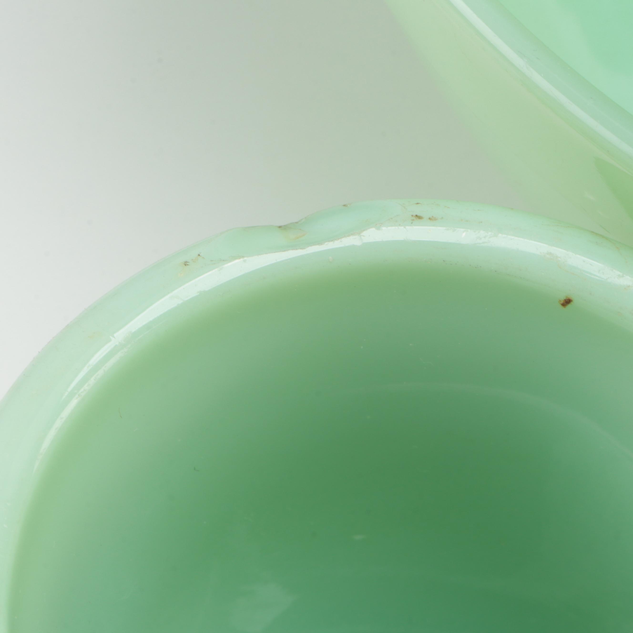 Anchor Hocking Fire-King "Swirl Jadeite Shell" and Other Jadeite Tableware