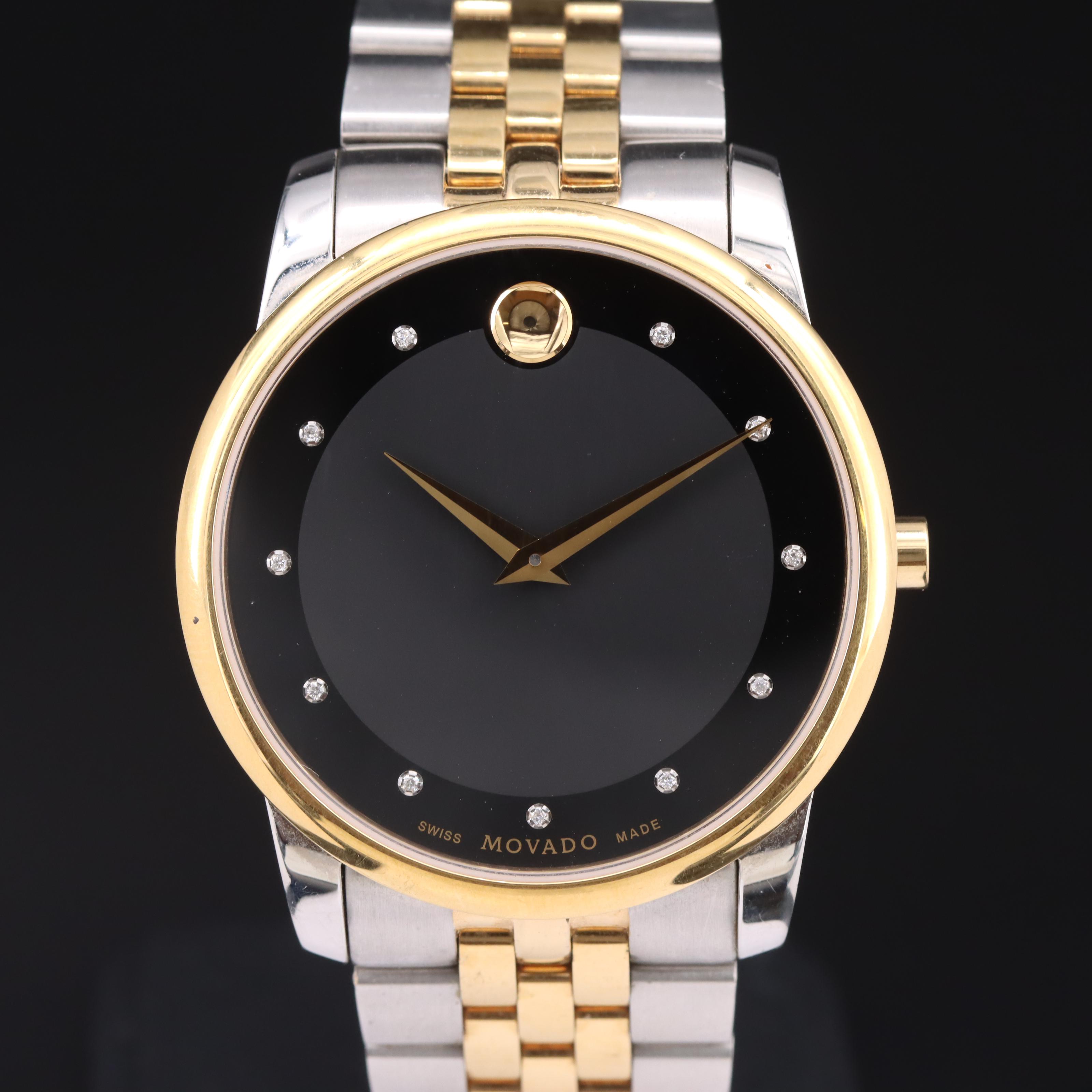Movado Museum Classic Two-Tone Diamond Watch