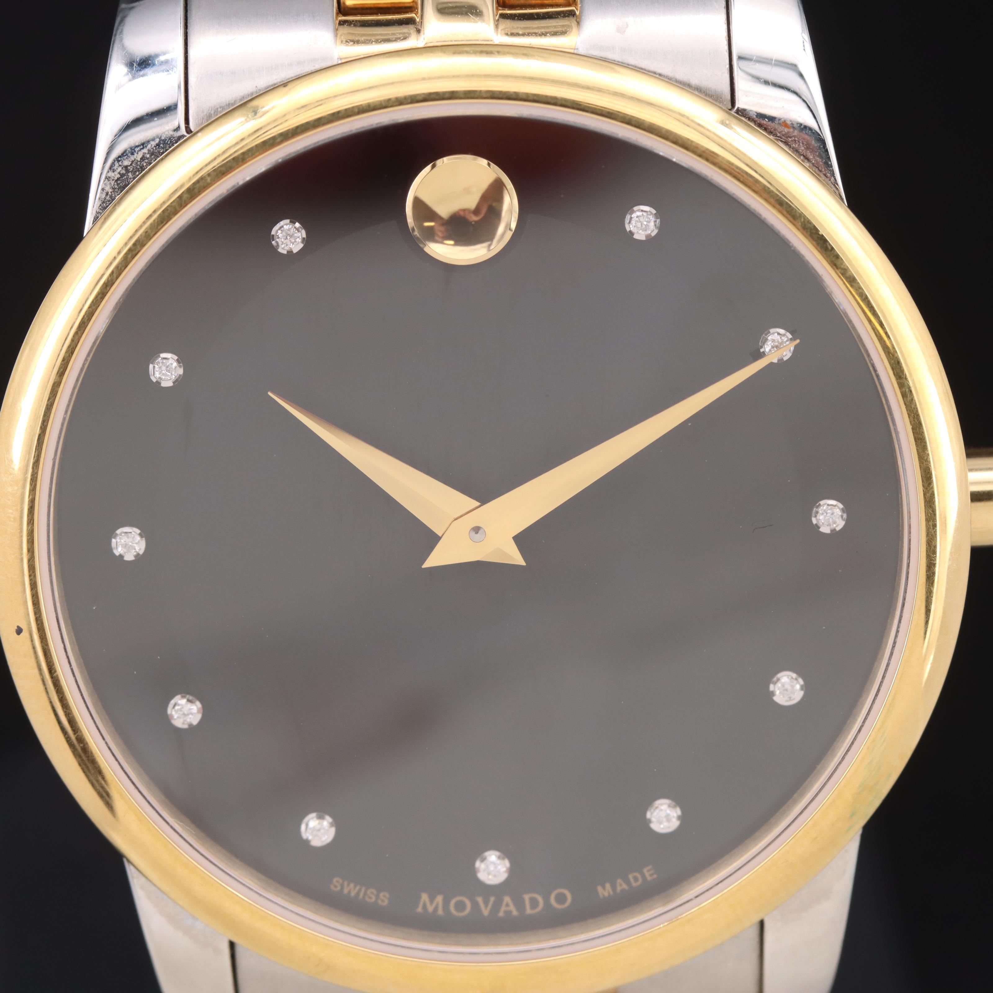 Movado Museum Classic Two-Tone Diamond Watch