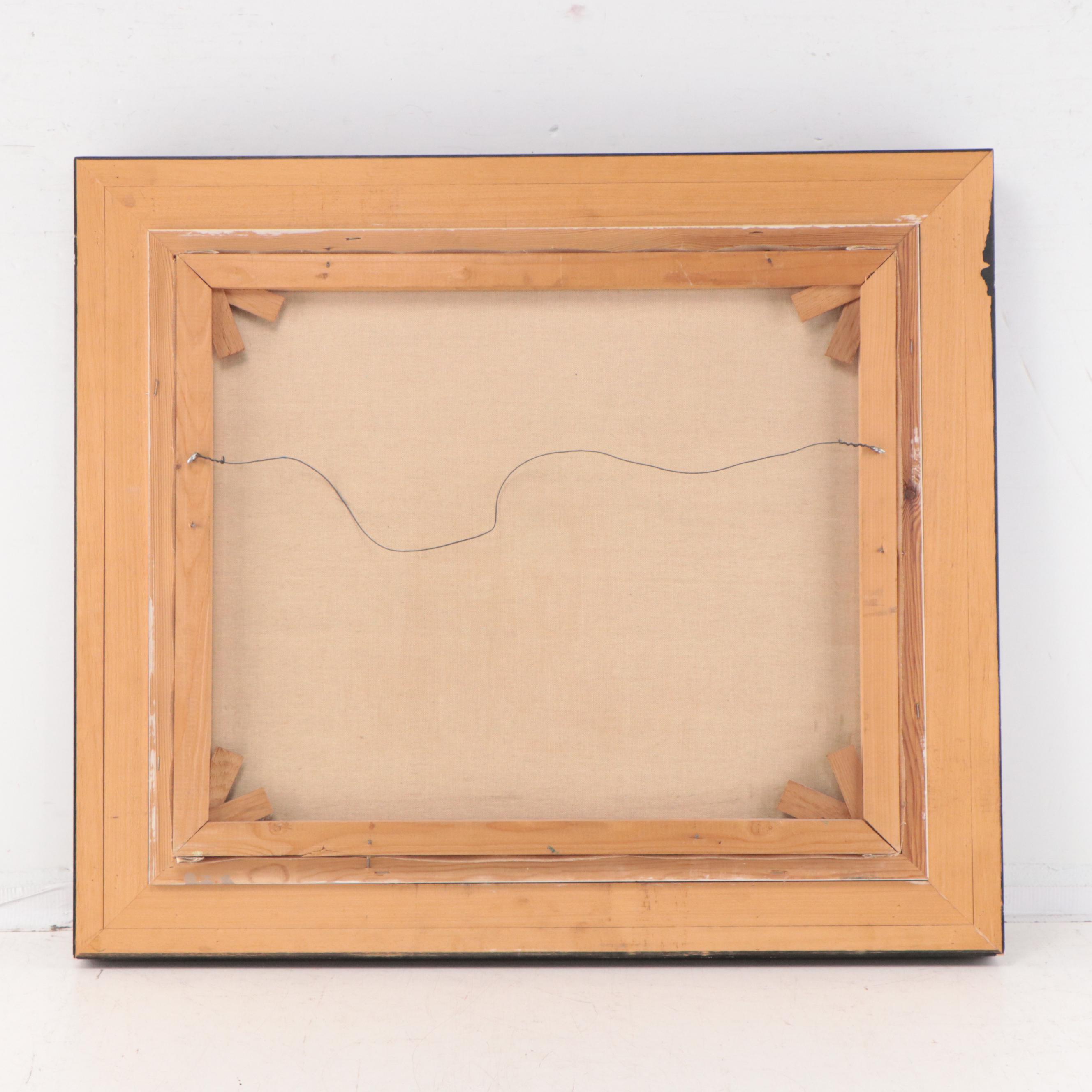 Marcel Lareau Parisian Street Scene Oil Painting