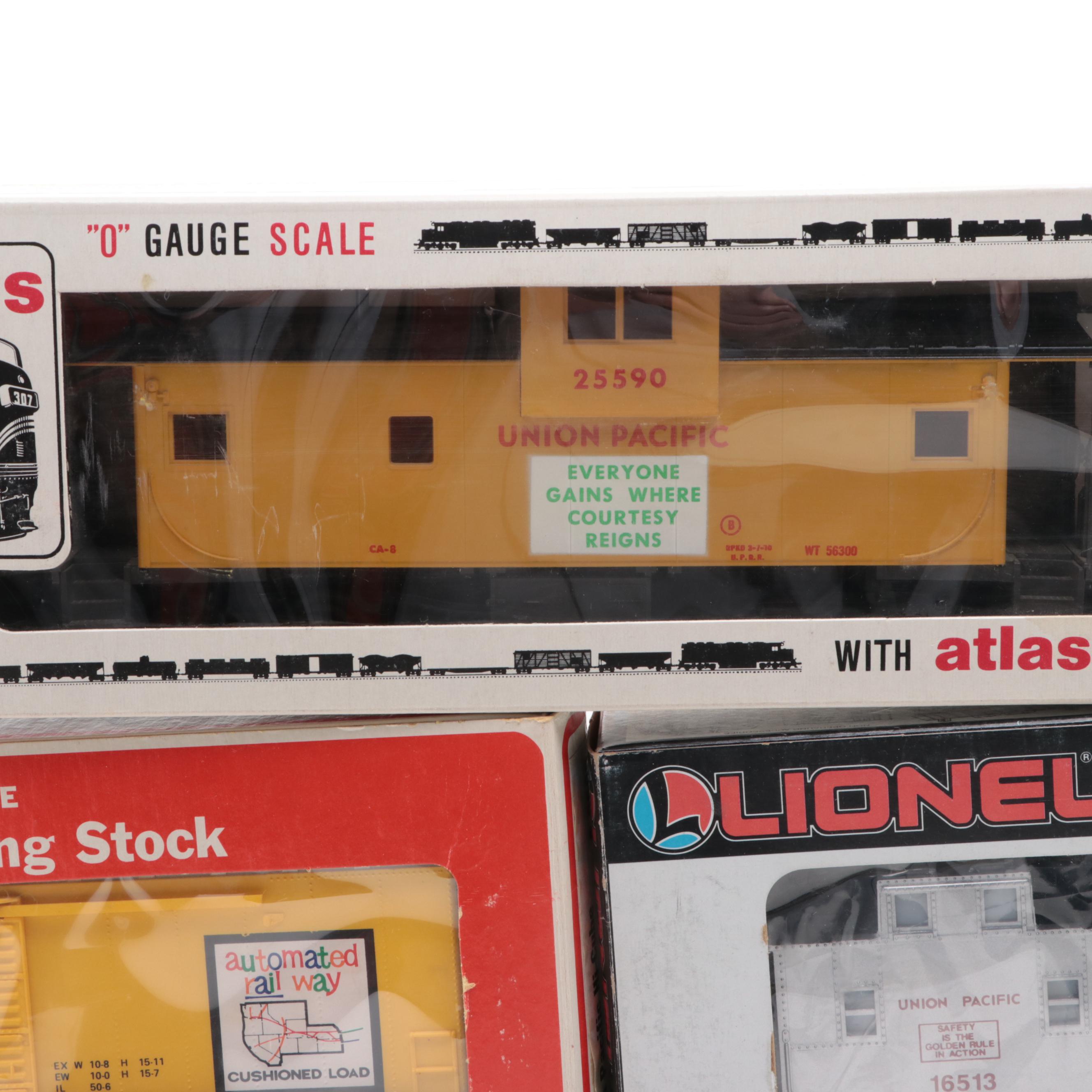 Lionel Union Pacific Locomotive and Tender with Hi-Cube and Cabooses