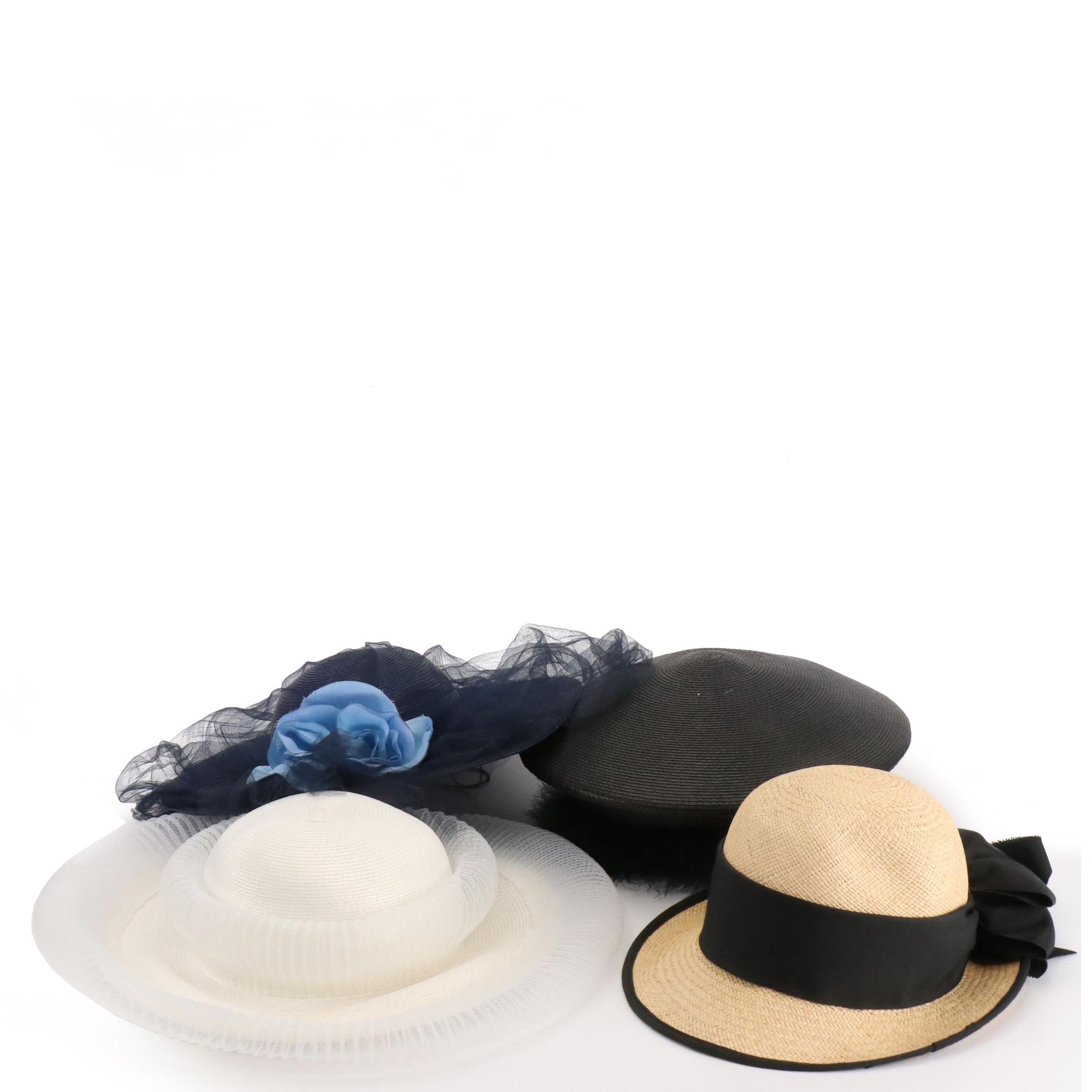 Ruth Alan Decorative Wide Brim Hat and Other Decorative Woven Straw Hats