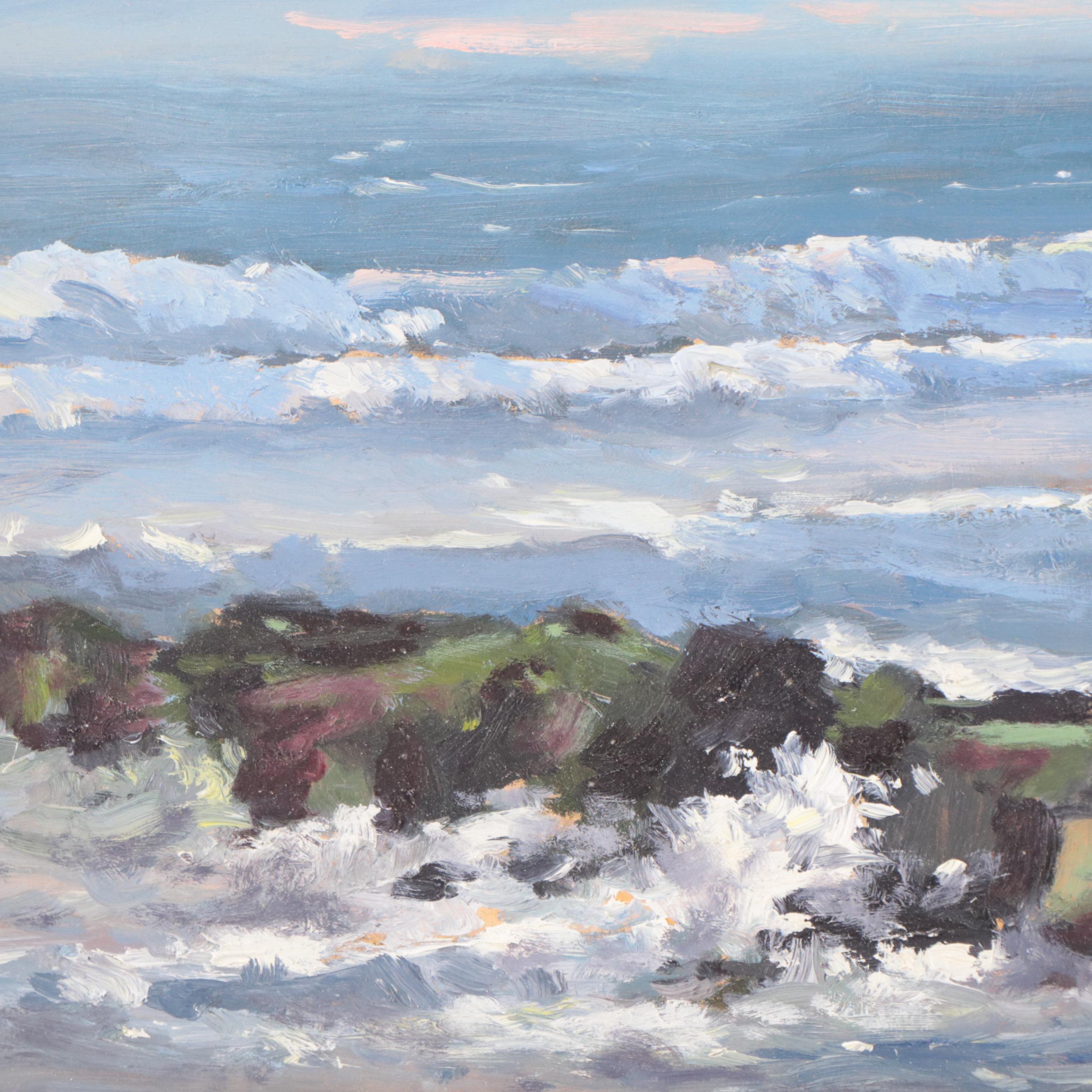 Robert Alan Waltsak Coastal Landscape Oil Painting