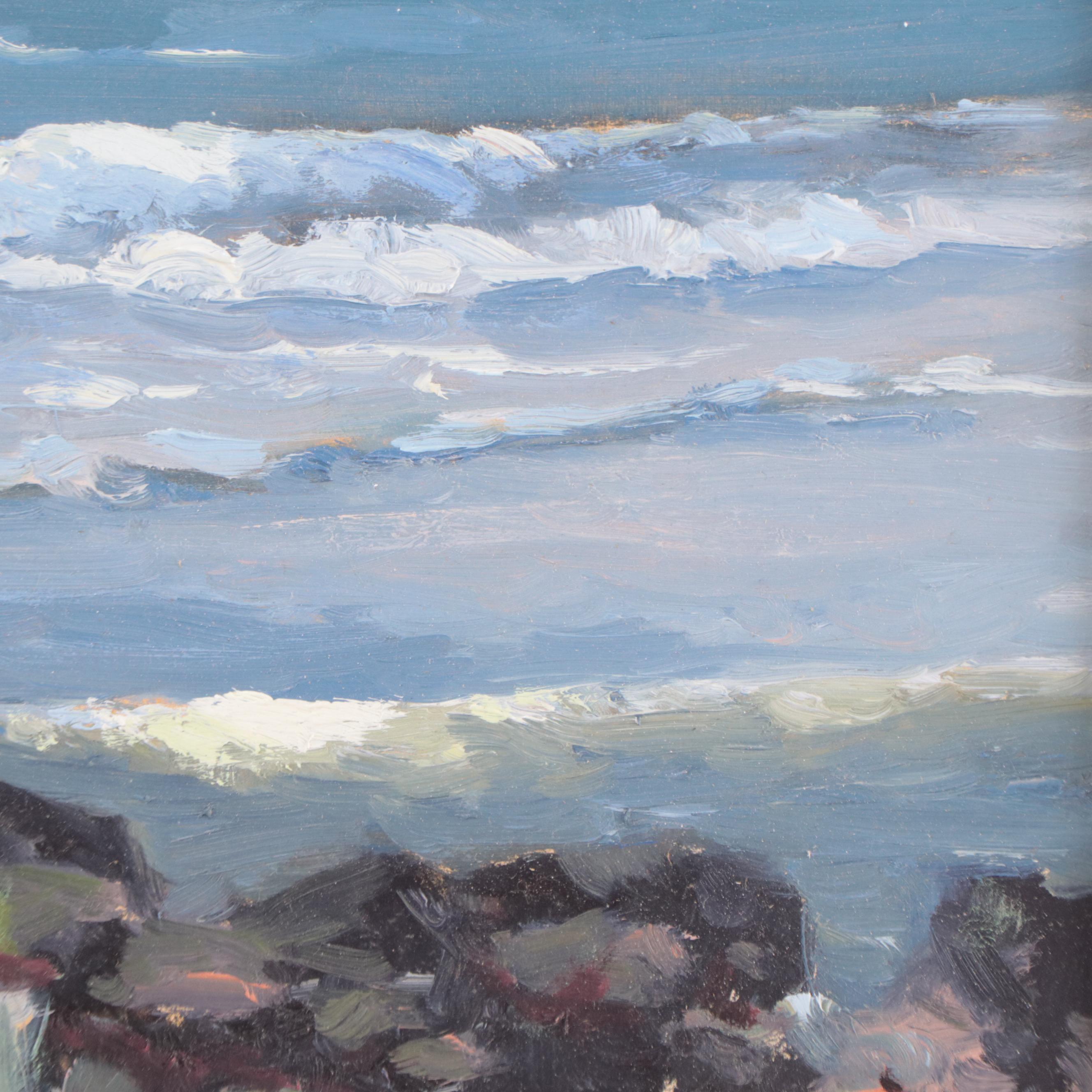 Robert Alan Waltsak Coastal Landscape Oil Painting