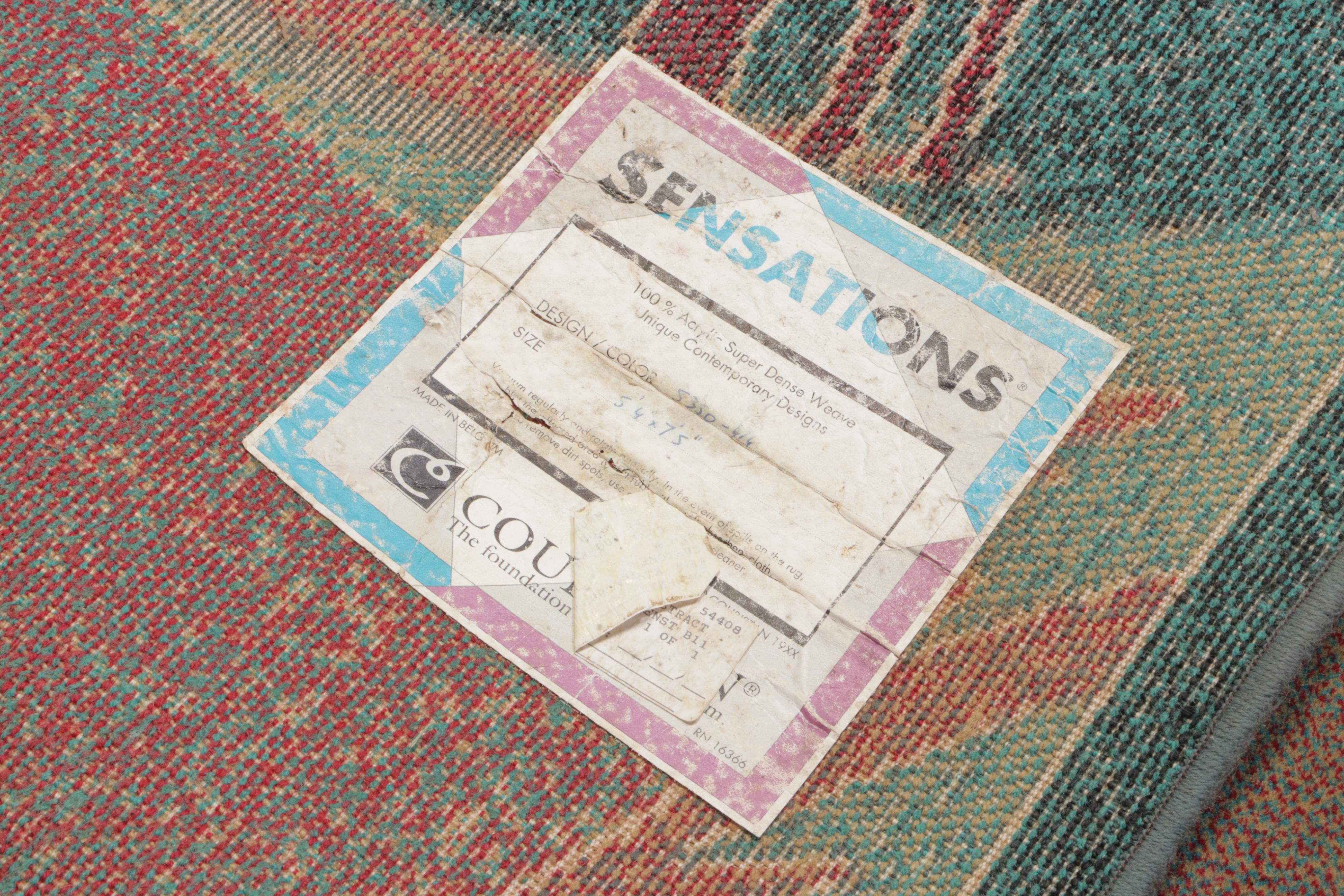 5'4 x 7'7 Machine Made Couristan Sensations Abstract Area Rug