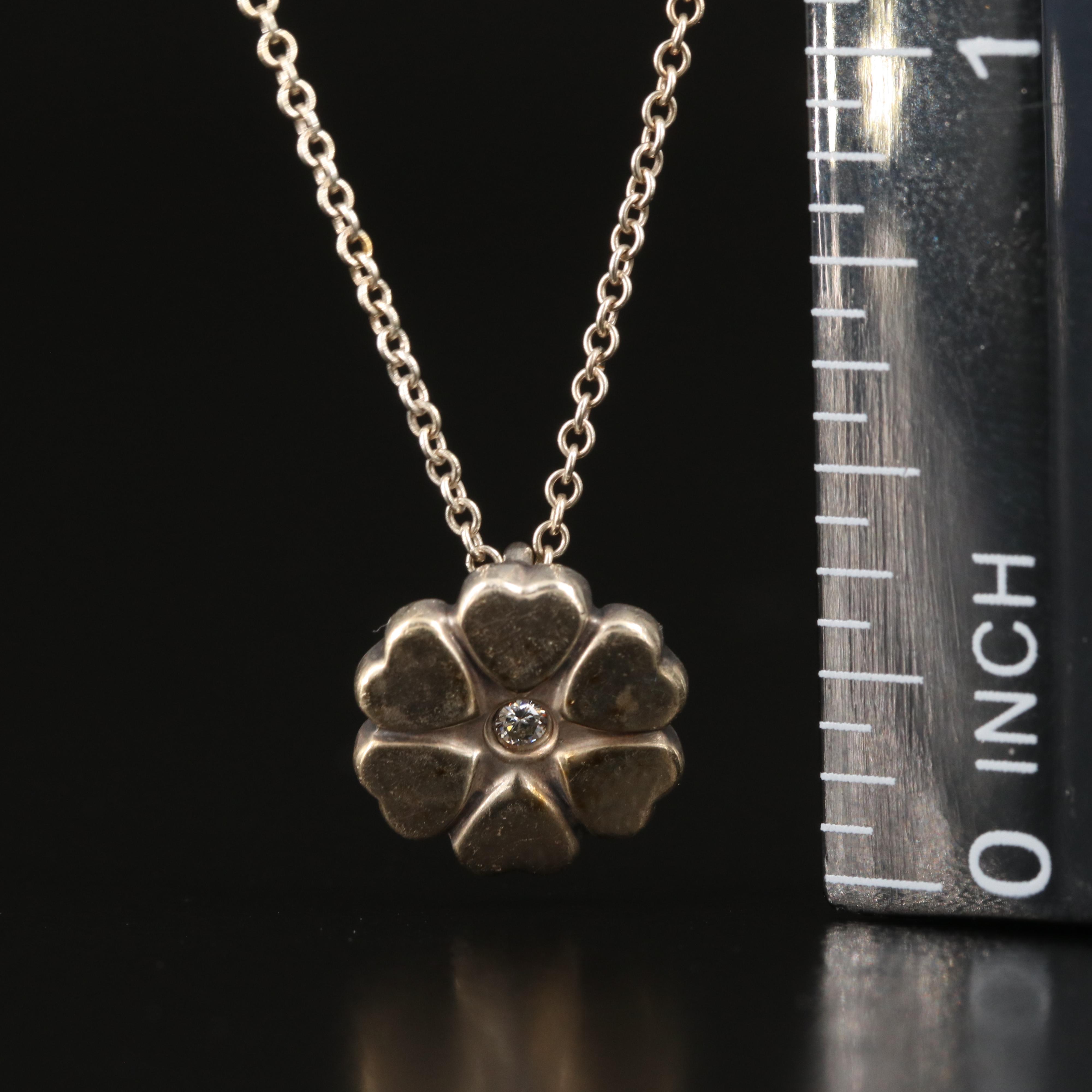 Paloma Picasso for Tiffany & Co. "Crown of Hearts" Sterling Diamond Necklace