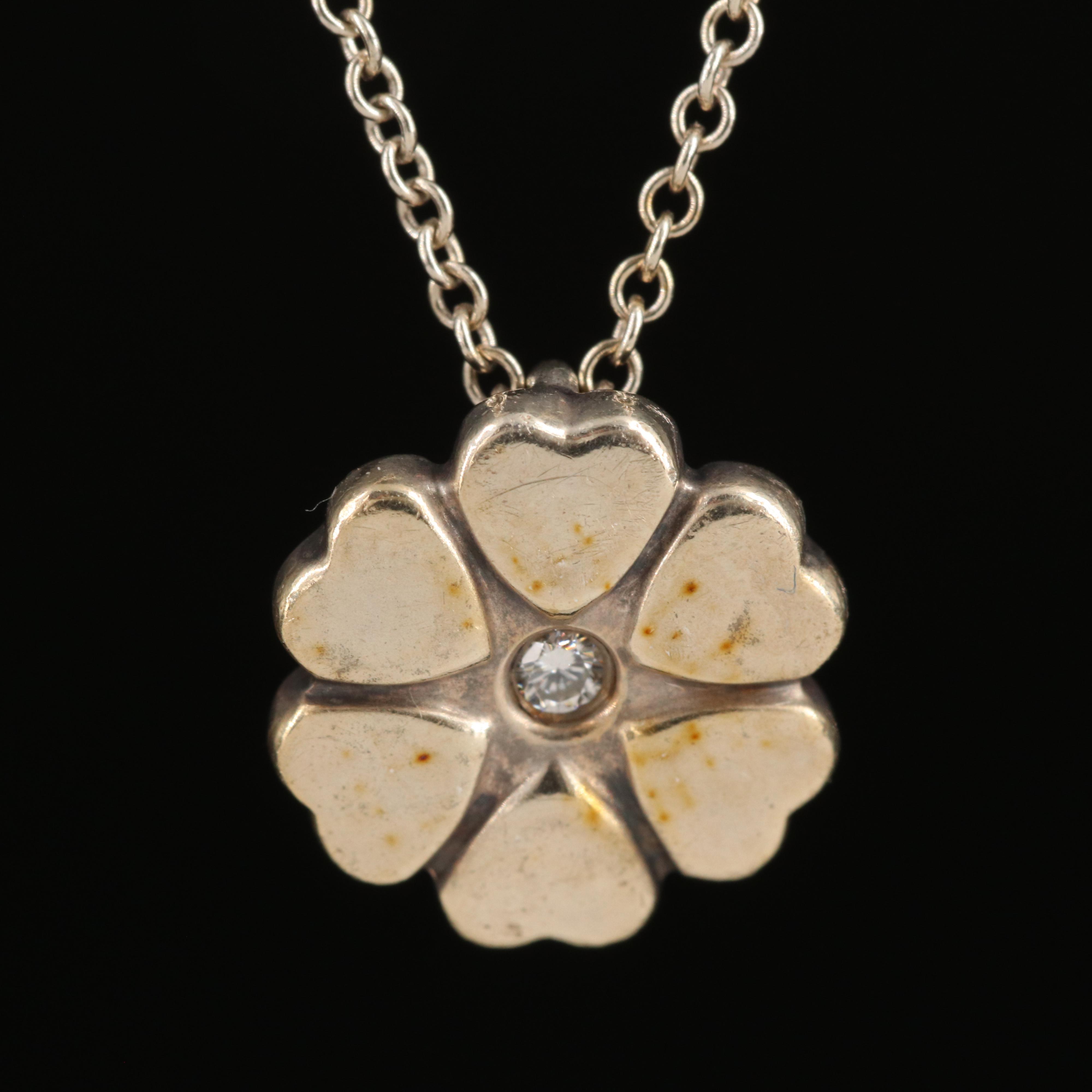 Paloma Picasso for Tiffany & Co. "Crown of Hearts" Sterling Diamond Necklace