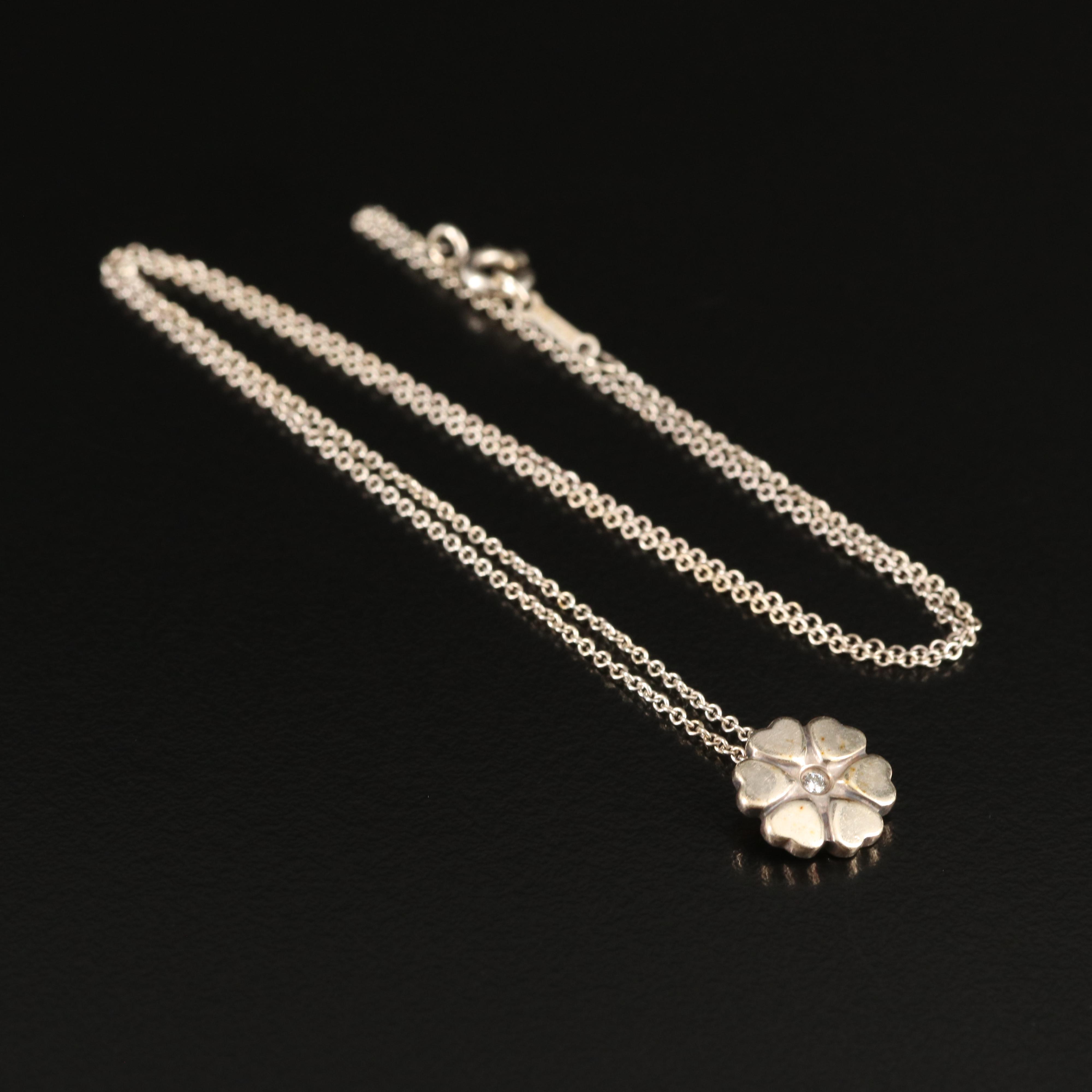 Paloma Picasso for Tiffany & Co. "Crown of Hearts" Sterling Diamond Necklace