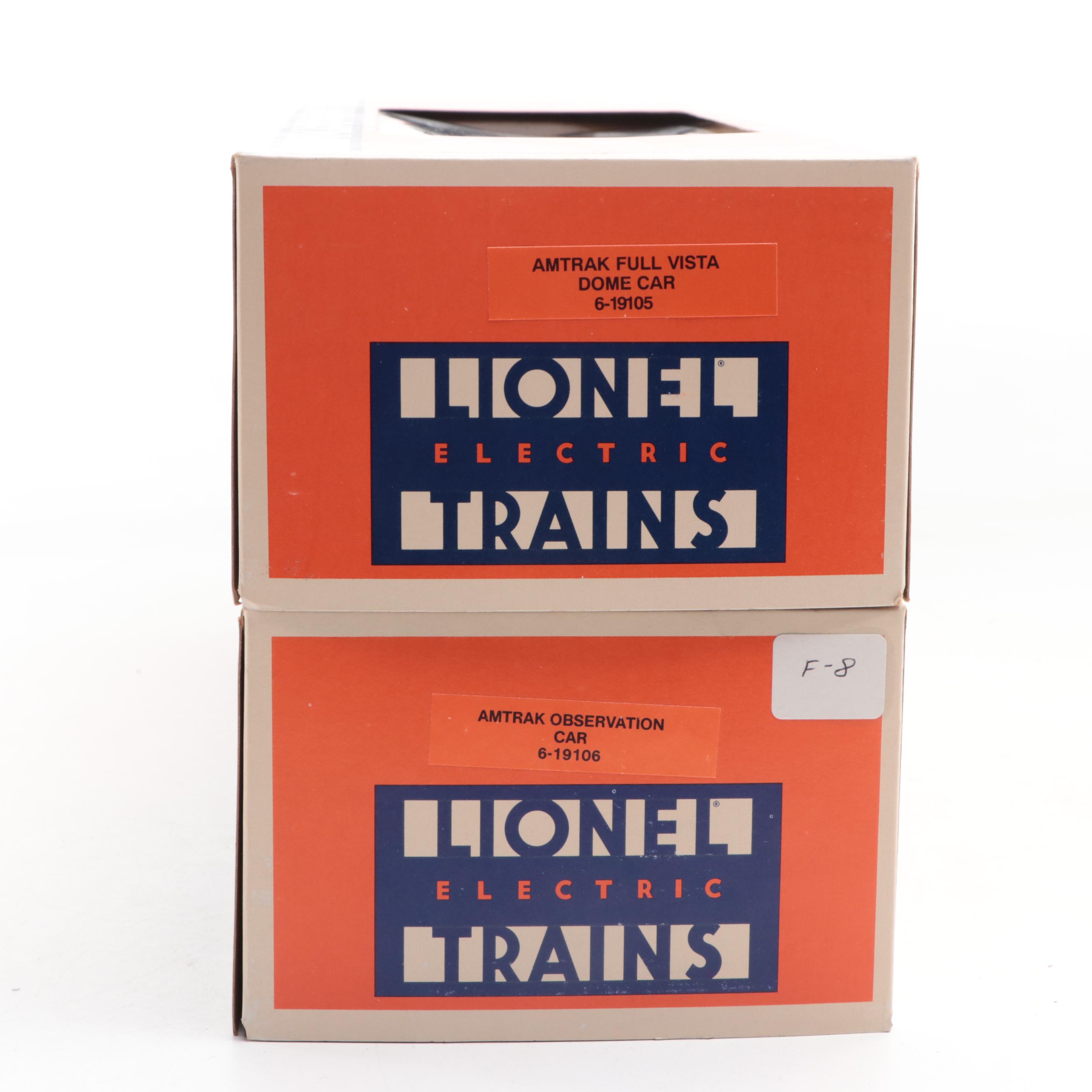 Lionel Amtrak Locomotive with Observation and Full Vista Dome Car